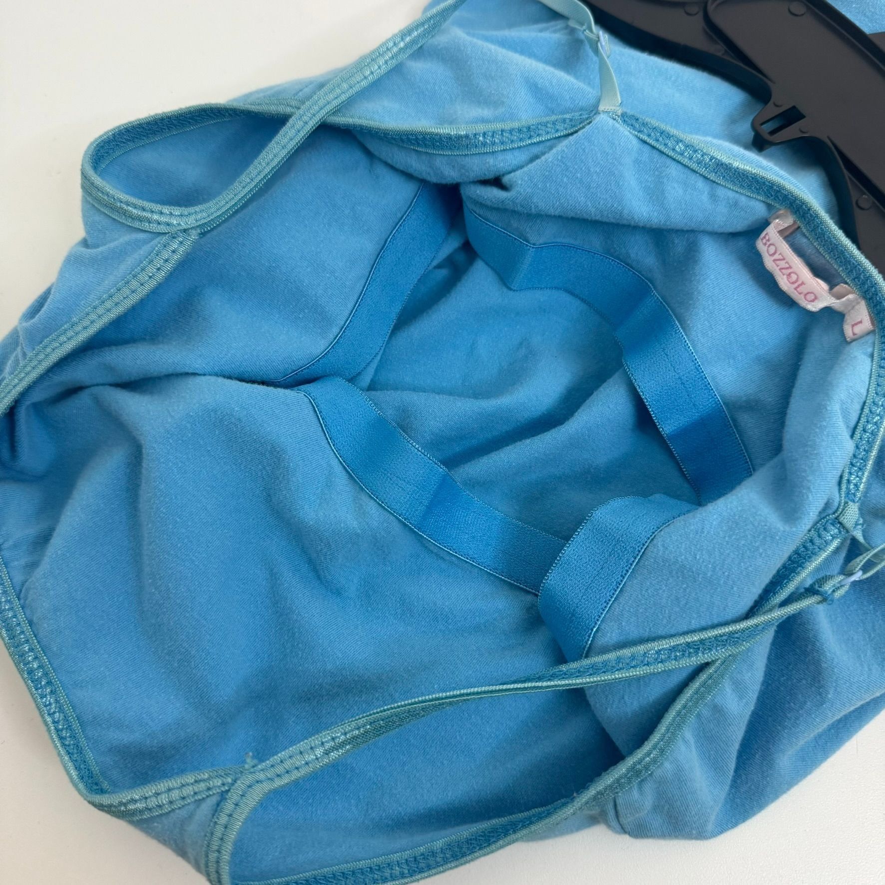 Other Bozzolo Blue Ruched Adjustable Spaghetti Strap Top Women Lar Size L / US 10 / IT 46 - 5 Thumbnail