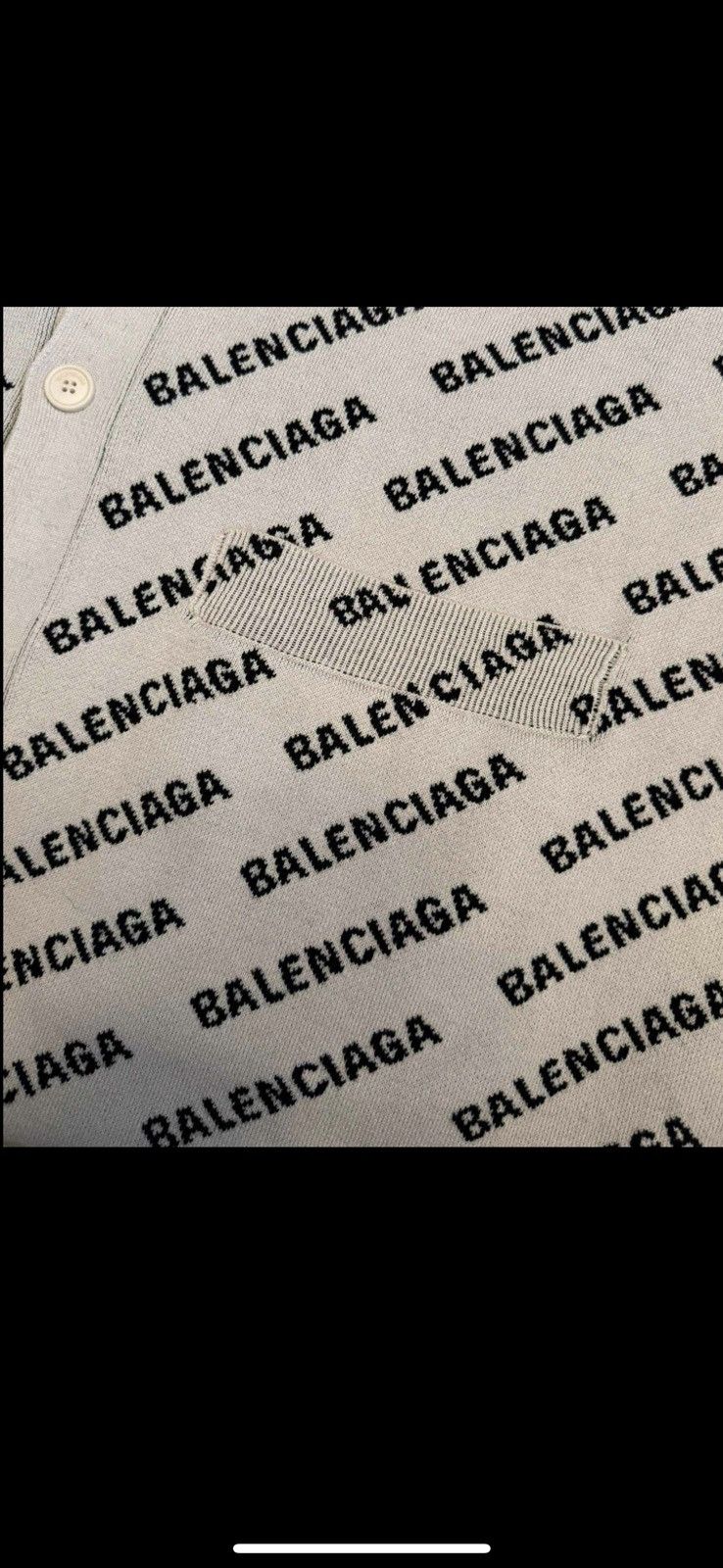 Balenciaga Logo cardigen Size US L / EU 52-54 / 3 - 3 Thumbnail