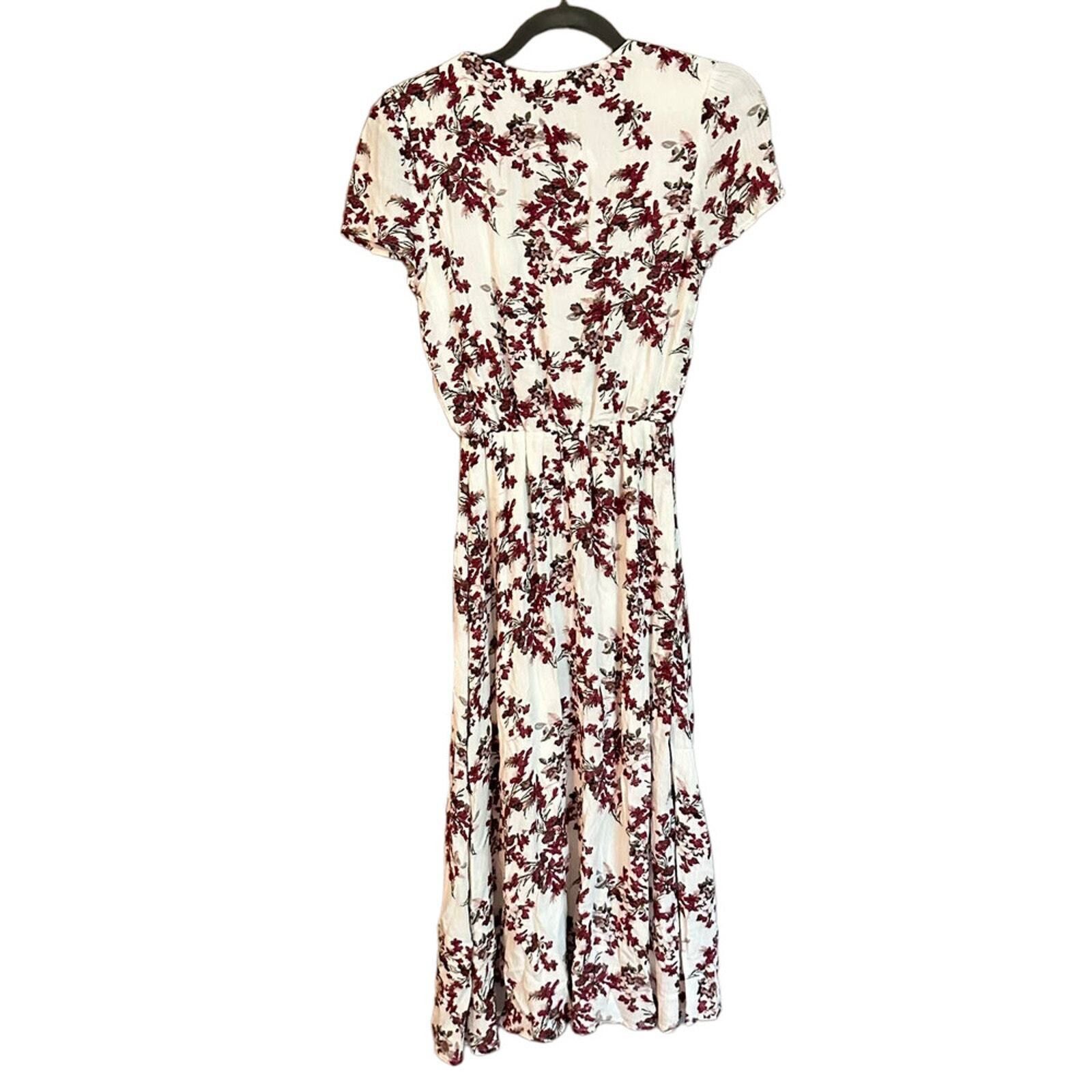 Other Wayf Short Sleeve Floral V Neck Cap Sleeve Maxi Dress Sz XS Size XS / US 0-2 / IT 36-38 - 3 Thumbnail