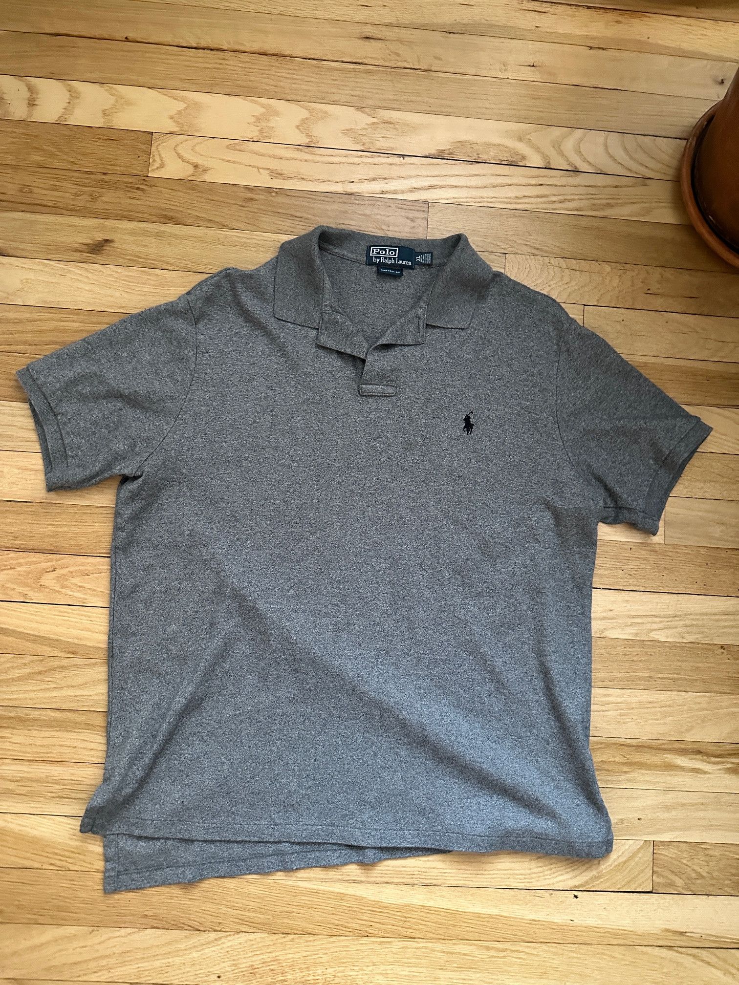 Polo Ralph Lauren Men's Polo Ralph Lauren Gray Grey Polo Shirt Custom Fit XL Size US XL / EU 56 / 4 - 5 Thumbnail