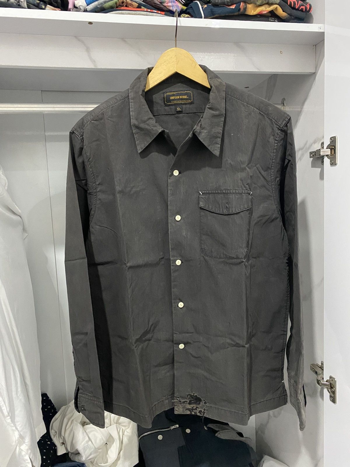 Japanese Brand × Uniform Bridge UniformB Japanese Disstressed Sunfaded Archive Tshirt Size US XL / EU 56 / 4 - 2 Thumbnail