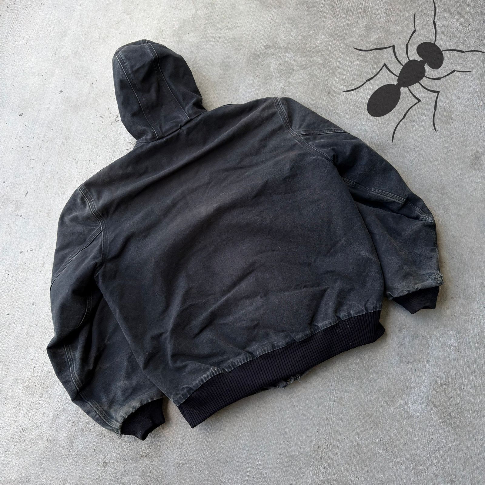 Carhartt × Vintage Carhartt J140 black hooded work wear jacket Size US L / EU 52-54 / 3 - 6 Thumbnail