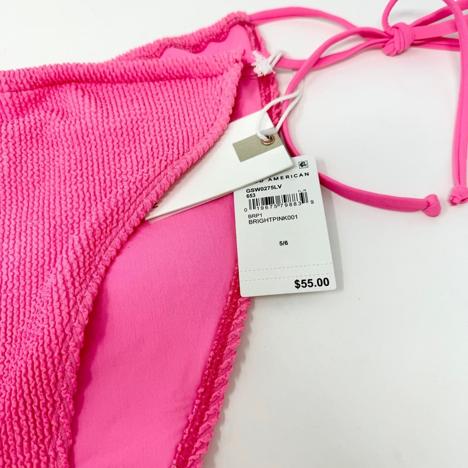 Good American Good American Tiny Ties Bikini Bottom Hot Pink Sz 2X/3X NWT Size ONE SIZE - 4 Thumbnail