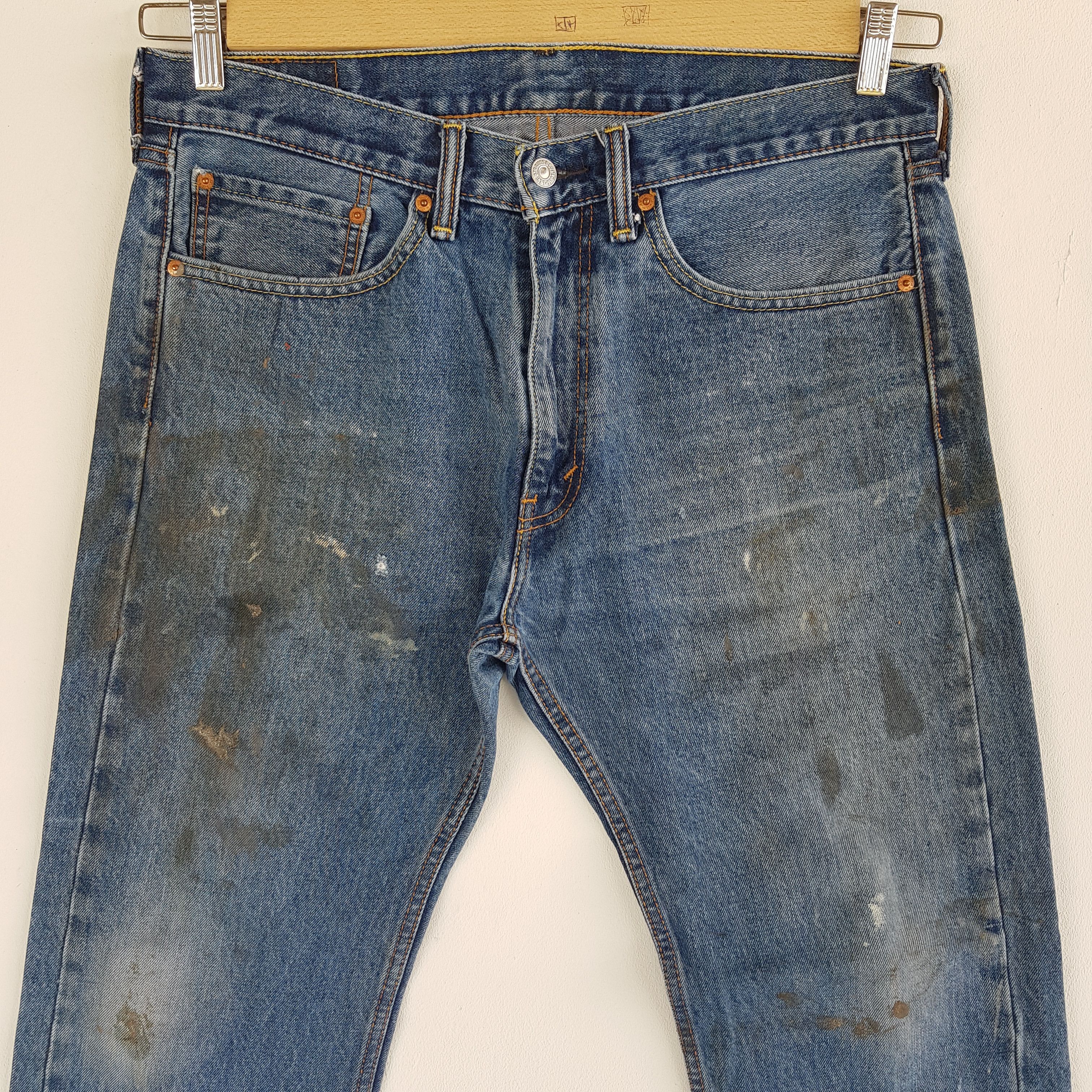 Levi's Vintage Dirty Levis 505 Jeans Released Hem Levi's Denim Size US 34 / EU 50 - 3 Thumbnail