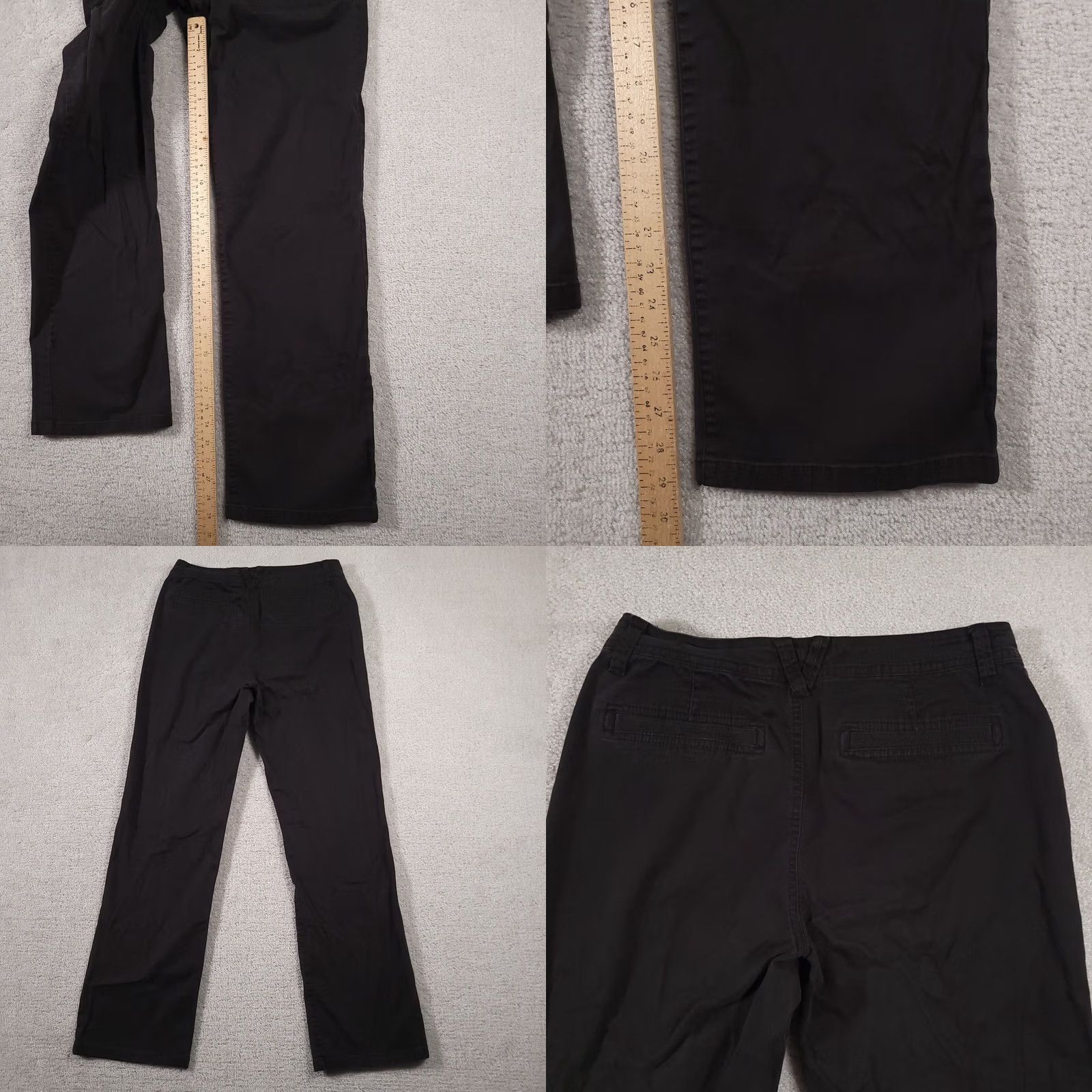 Gloria Vanderbilt VINTAGE Gloria Vanderbilt Pants Women's 6 Black Stretch Mid-Rise Casual Chino Straight 29in Inseam Mens? Ladies? Size 28" / US 6 / IT 42 - 8 Thumbnail