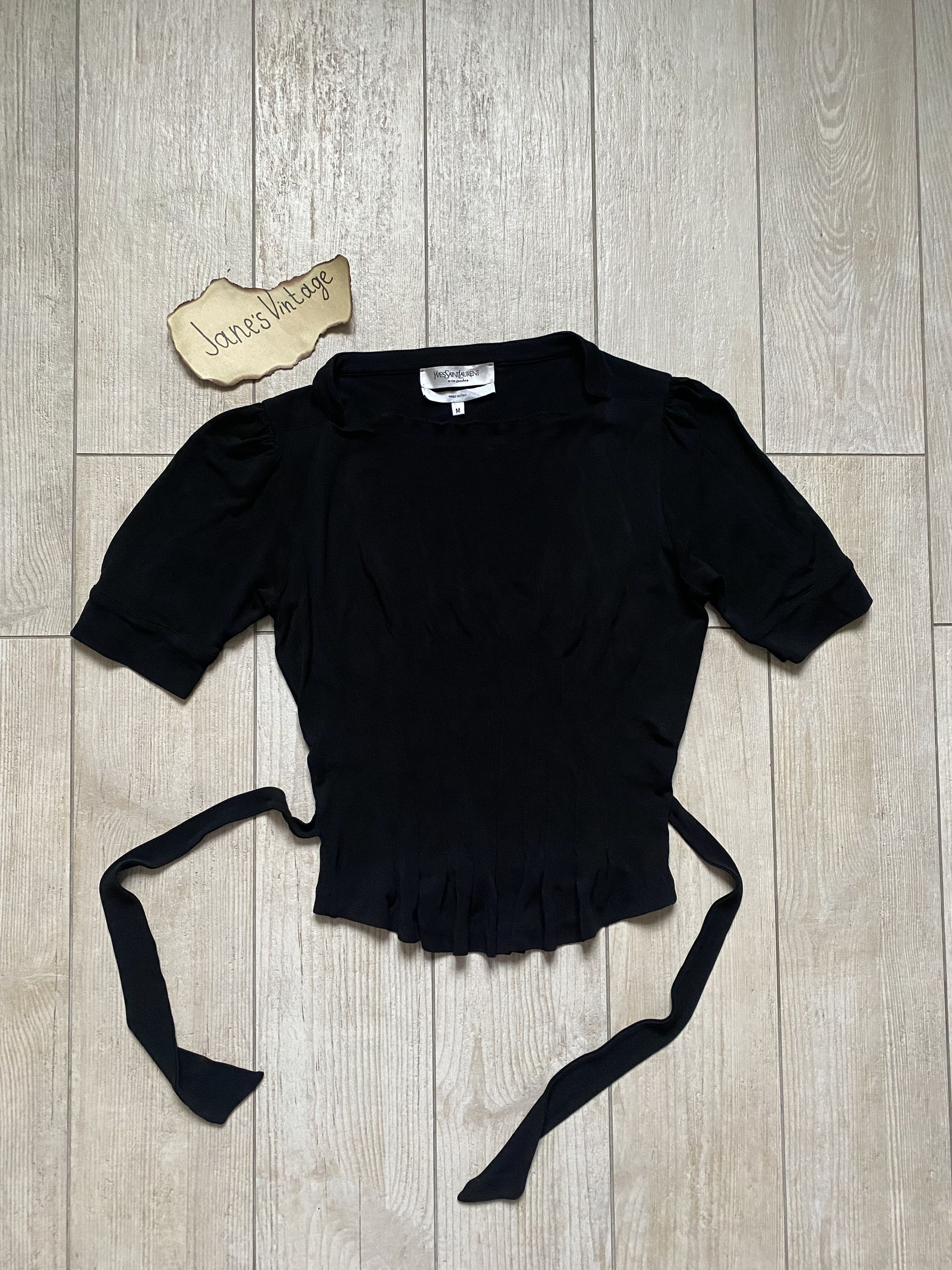 Saint Laurent Paris × Yves Saint Laurent Yves Saint Laurent Rive Gauche Vintage Blouse Size M / US 6-8 / IT 42-44 - 1 Thumbnail
