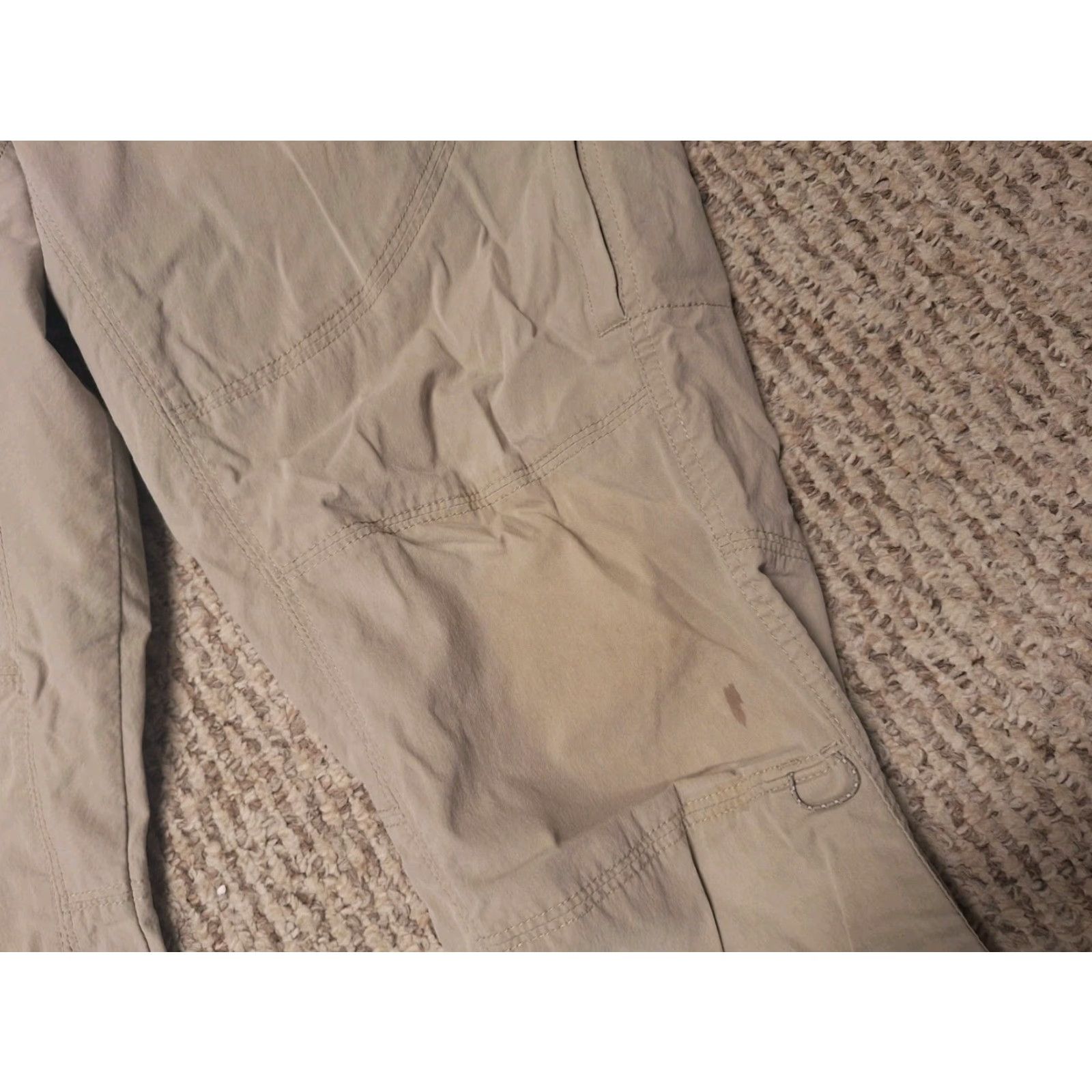 Vintage Kuhl Pants Womens 10 Short Khaki Beige Hiking Outdoor Stains Pockets Casual Travel | Khakis Walking Performance - 6279 Size 32" / US 10 / IT 46 - 4 Thumbnail