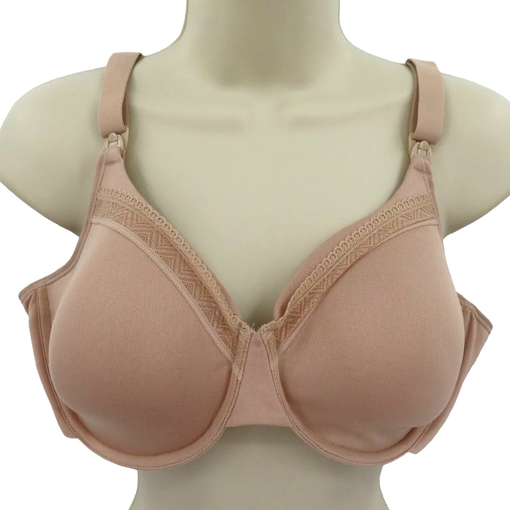 Vintage Playtex Bra 40D DD Maternity Nursing Underwire Shaping Foam Beige Cafe Au Lait Size ONE SIZE - 2 Thumbnail