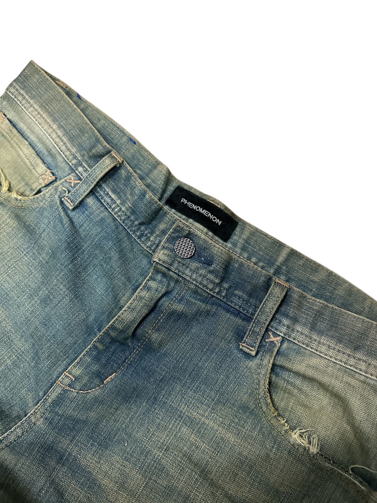 PHENOMENON Distress Trashed Denim Phenomenom Crazy Design Size US 34 / EU 50 - 13 Thumbnail
