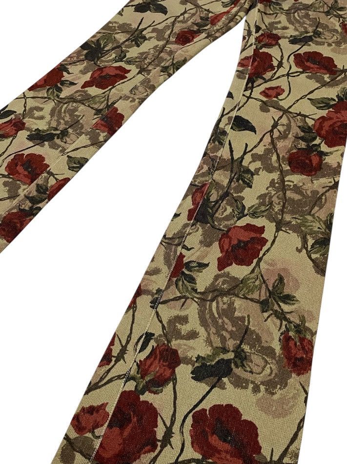 Tornado Mart 💃 Tornado Mart Japan Flare Printed Flower Stretch Jeans Size 28" / US 6 / IT 42 - 9 Thumbnail