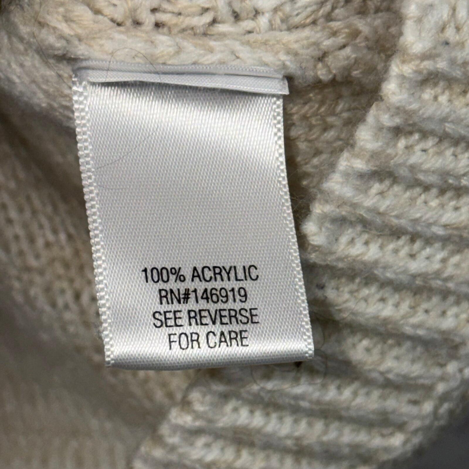 Croft & Barrow Croft & Barrow Cream Cable Knit Sweater Size Large Size L / US 10 / IT 46 - 6 Thumbnail