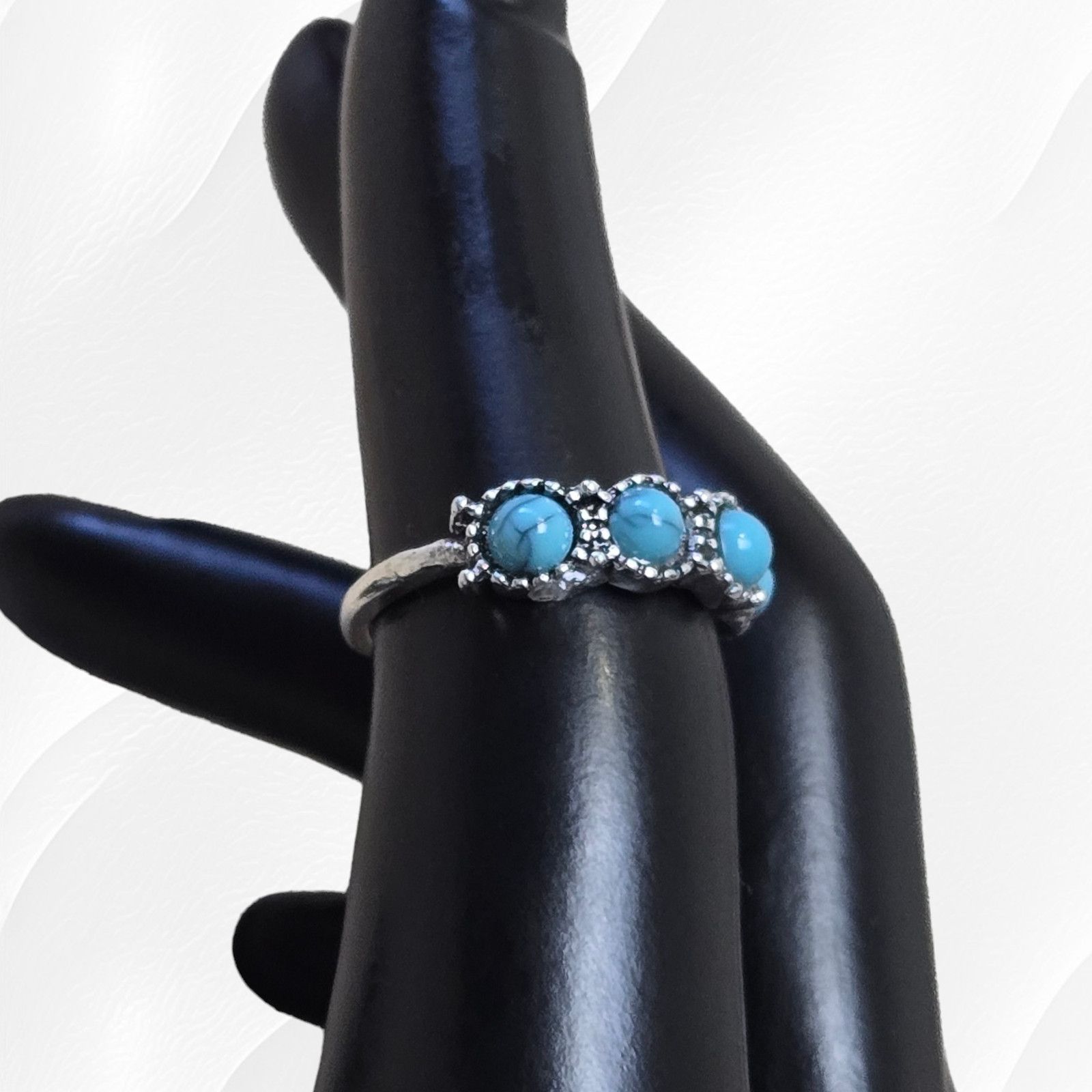 Other Retro Turquoise Boho Fashion Ring Size 6 Size ONE SIZE - 4 Thumbnail