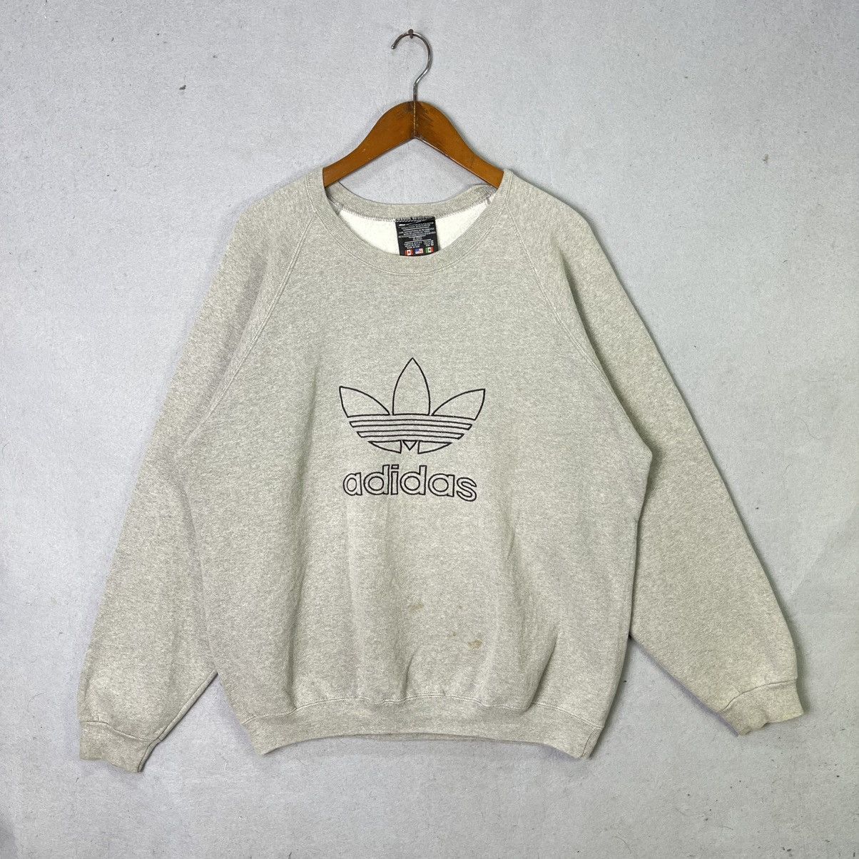 Adidas Vintage Adidas Trefoil Crewneck Sweatshirt Size US XL / EU 56 / 4 - 1 Thumbnail