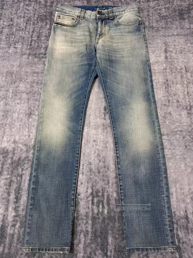 Saint Laurent Paris Saint Laurent Paris Light Blue Cat Claw Basic Denim Jeans Size US 28 / EU 44 - 1 Thumbnail
