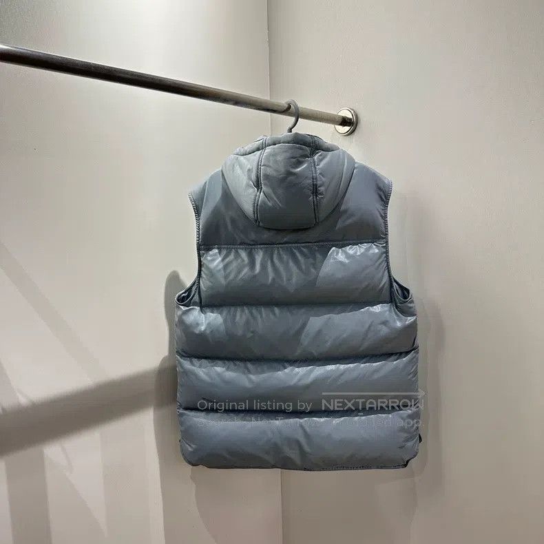 Hermes Hermes Haze Blue White Duck Down Hooded Vest Size US S / EU 44-46 / 1 - 2 Thumbnail