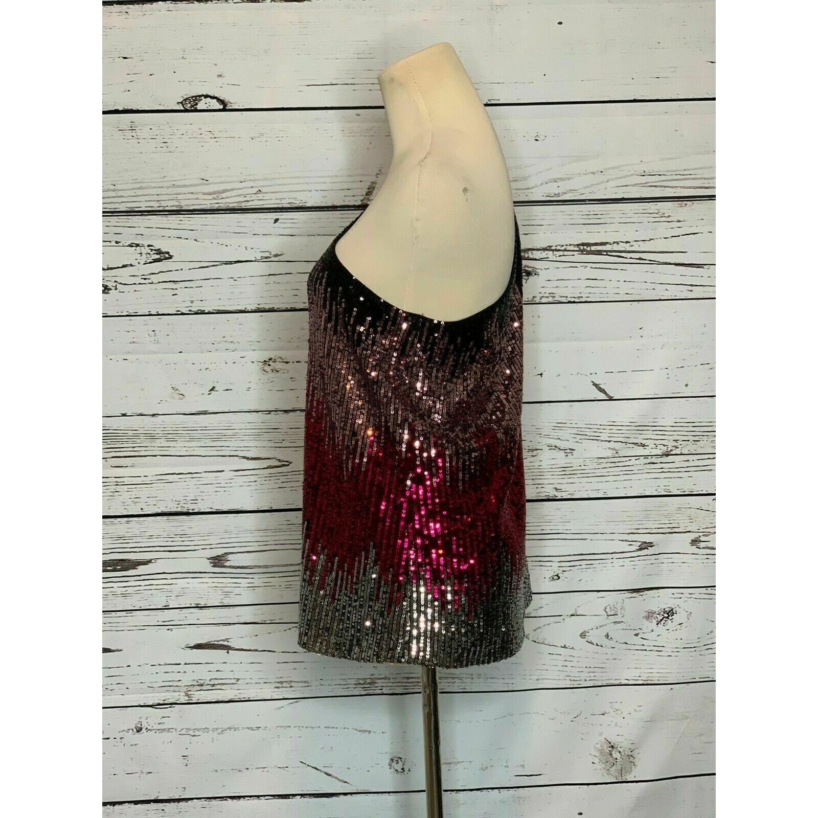 Drew Drew Silver Pink Gray Sequin one shoulder blouse Size Medium Size M / US 6-8 / IT 42-44 - 7 Thumbnail