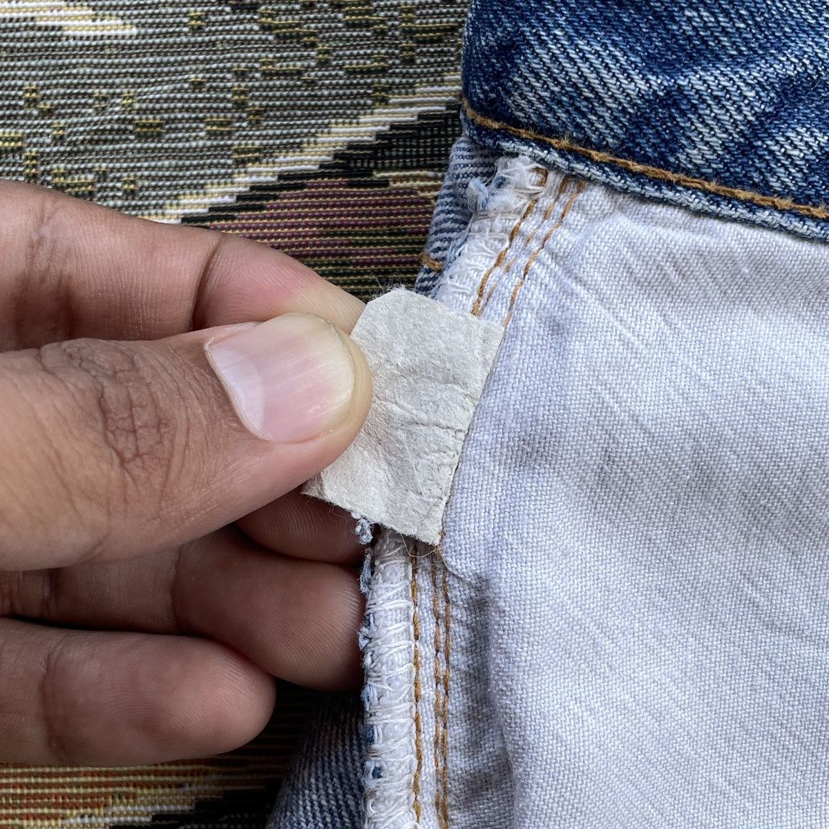 Levi's Thrashed Vintage Levi's 501 Rindem Button 6 Distressed Jeans Size US 34 / EU 50 - 8 Thumbnail