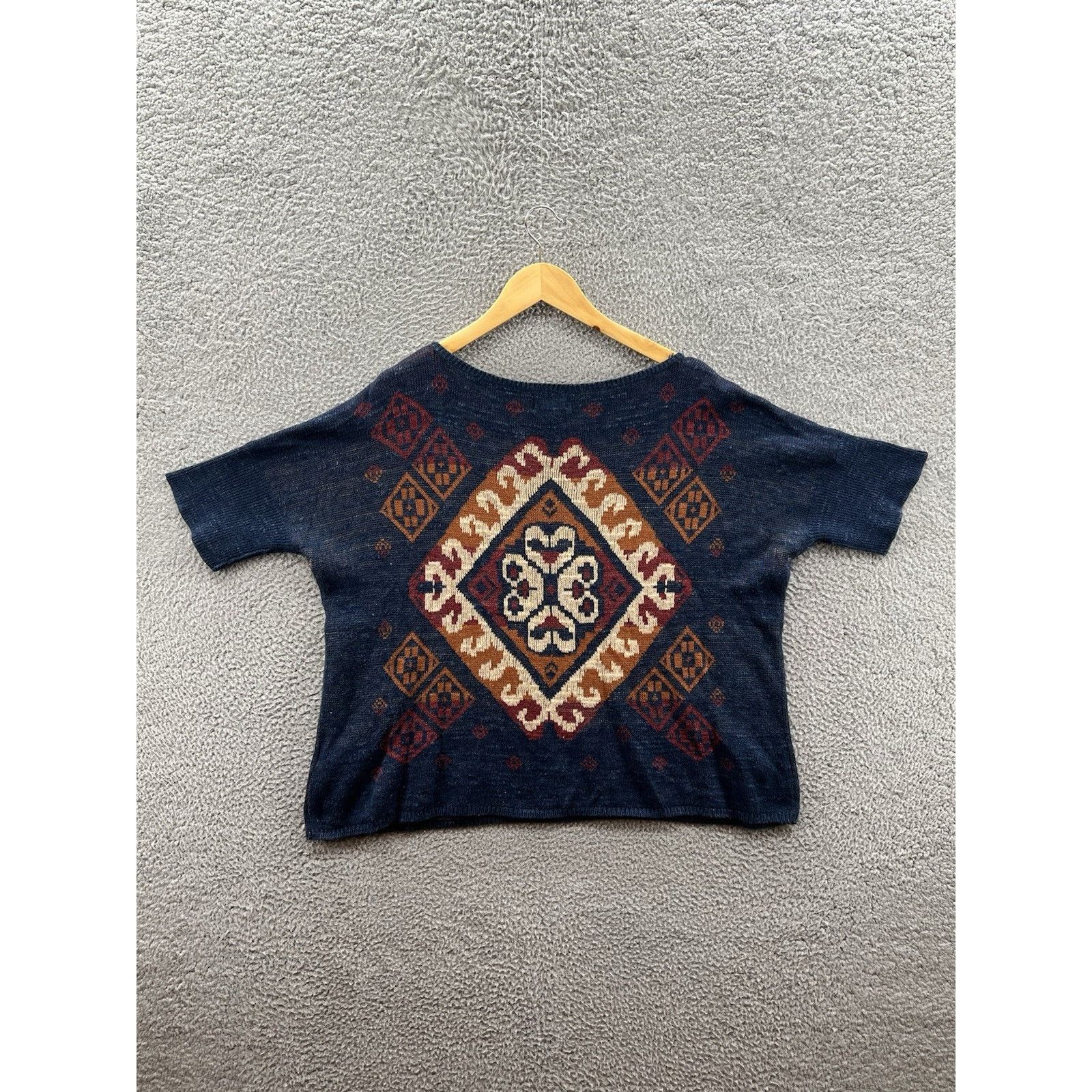 Denim & Supply Ralph Lauren Denim & Supply Ralph Lauren Aztec Short Sleeve Sweater Large Size L / US 10 / IT 46 - 2 Thumbnail