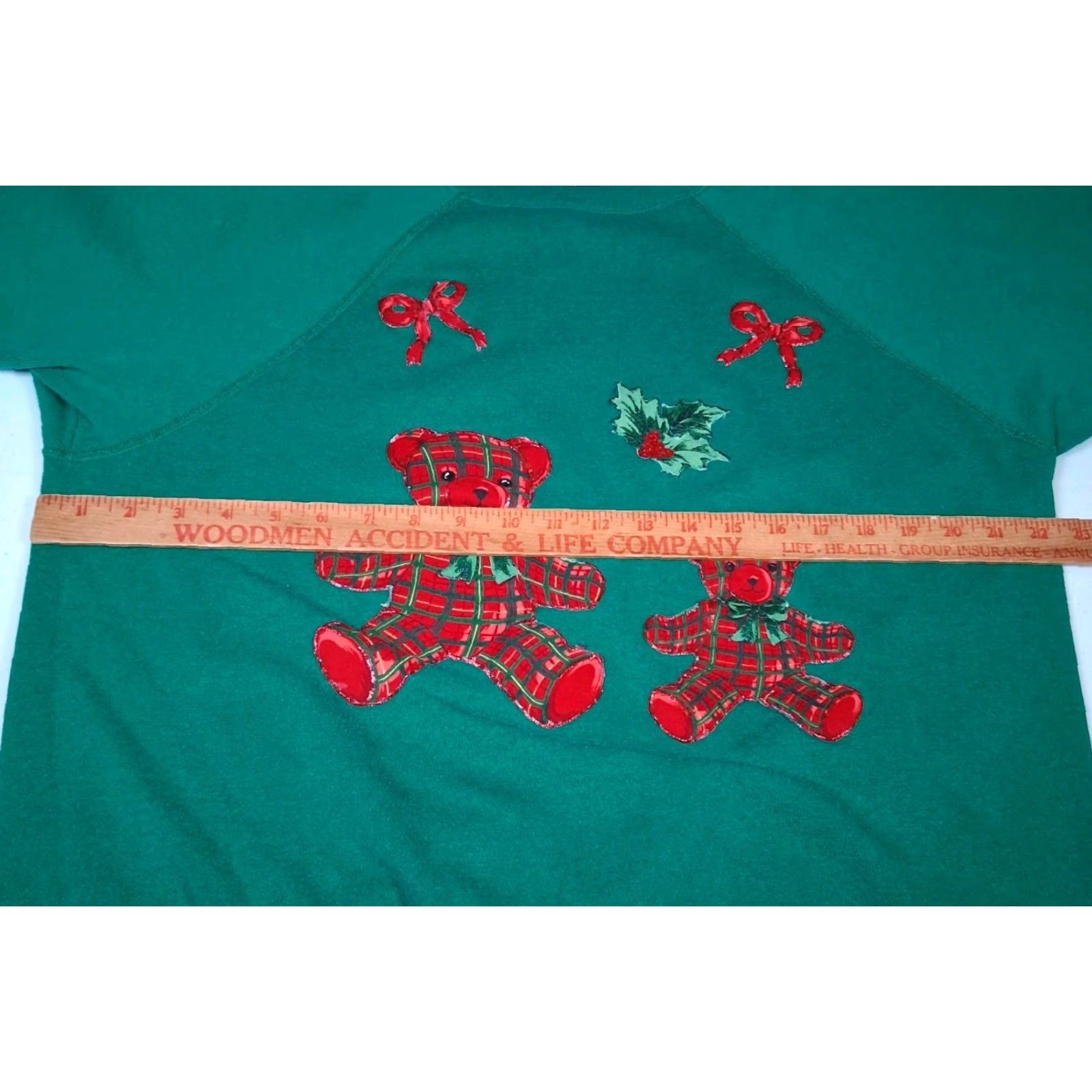 Vintage VINTAGE Hanes Her Way Sweatshirt Shirt Green Raglan Crew Neck XL Grannycore Teddy Bear Plaid Holiday Christmas 80s 90s Mens Womens Girls Boys Size XL / US 12-14 / IT 48-50 - 6 Thumbnail