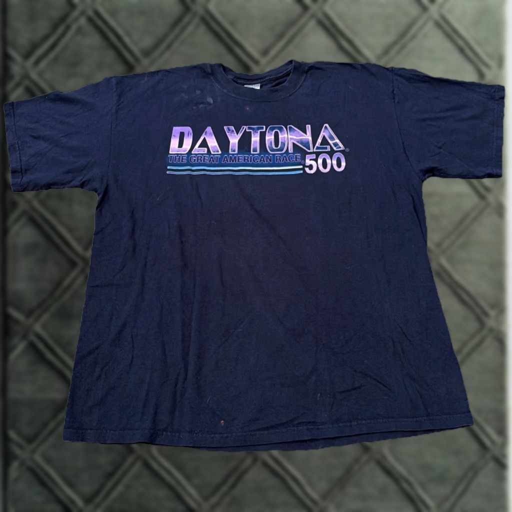 Gildan VINTAGE NASCAR T-Shirt Daytona 500 Racing Navy Blue XL Men Gildan Regular Size XL Size US XL / EU 56 / 4 - 1 Thumbnail