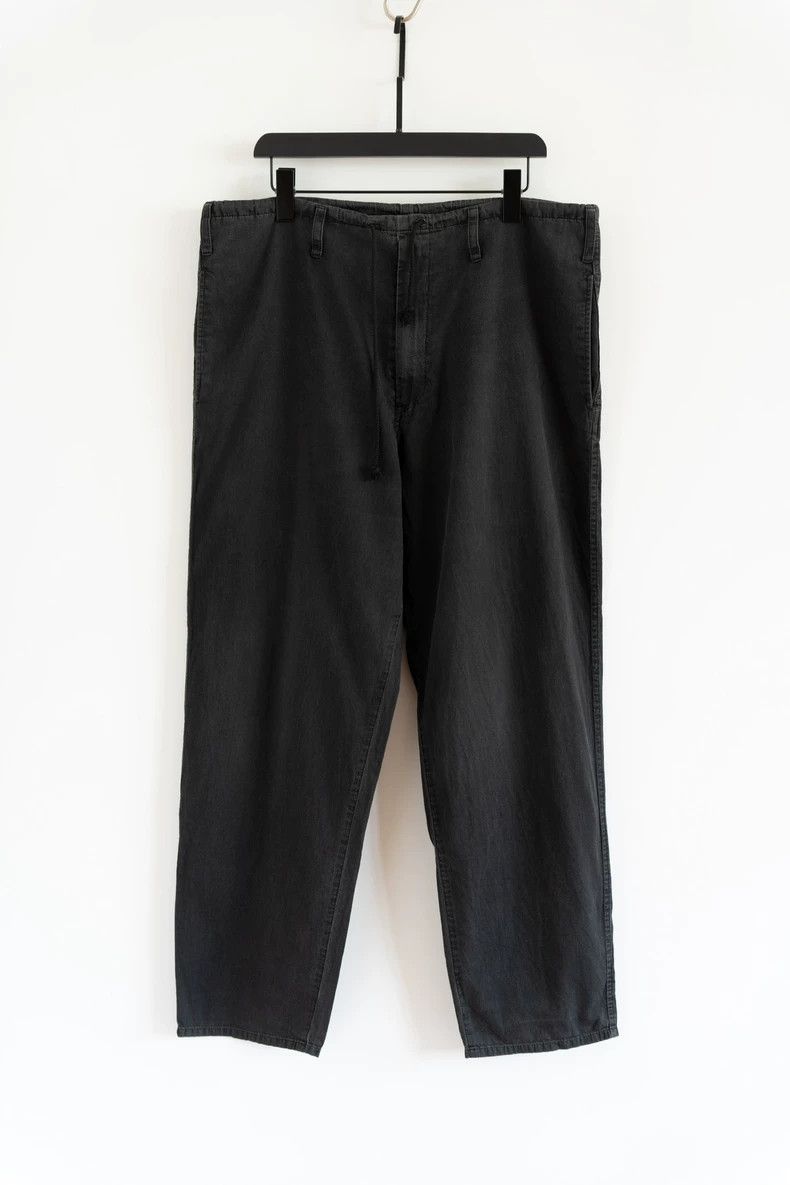 Yohji Yamamoto Yohji Yamamoto Black Drawstring Trousers Size US 26 / EU 42 - 1 Thumbnail