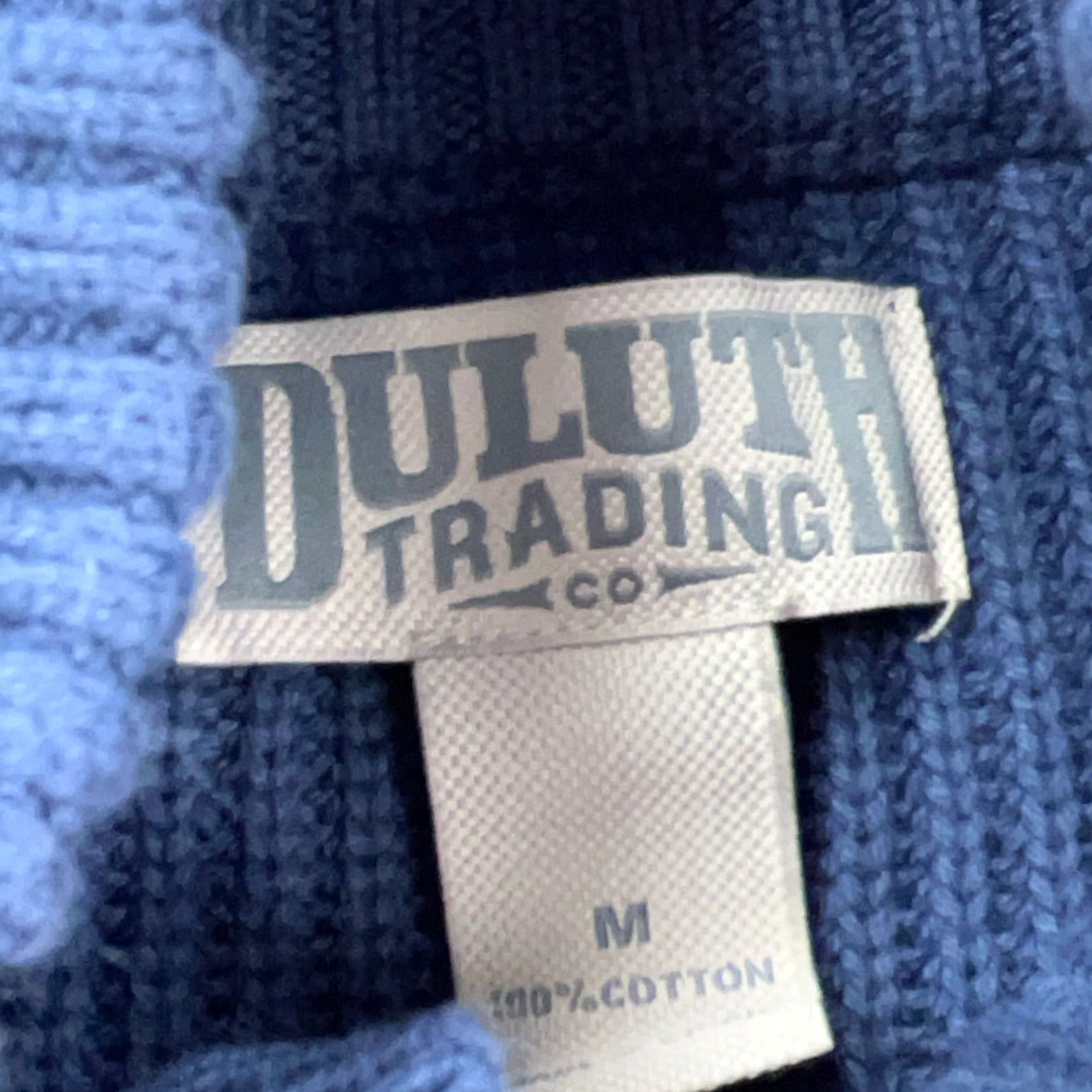 Vintage VINTAGE Duluth Men’s Sweater Hoodie Knit Midweight Long Sleeve Casual Fall Winter Blue Medium Size US M / EU 48-50 / 2 - 4 Thumbnail
