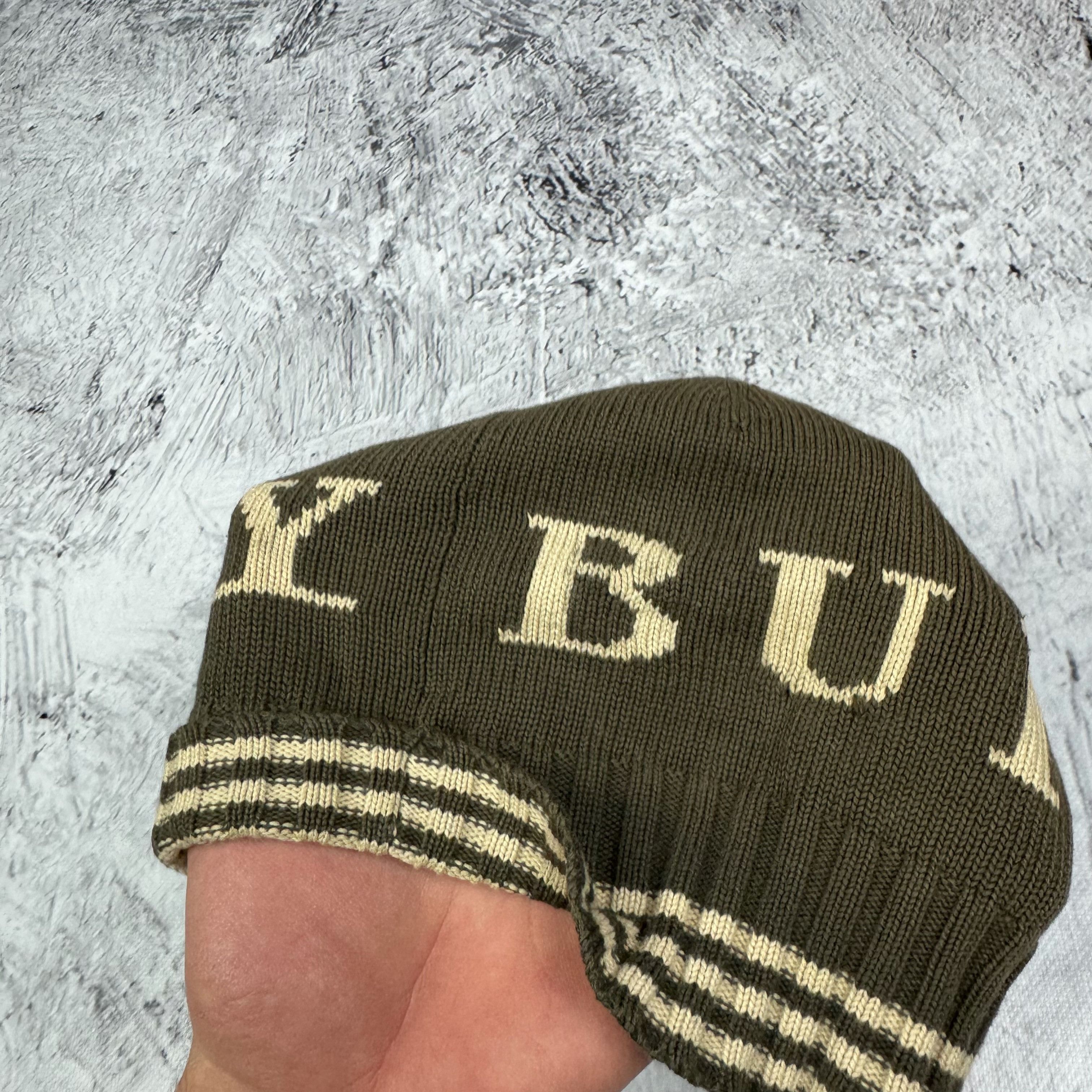 Burberry Burberry Cashmere Knit Brown Tan Logo Beanie Hat Size ONE SIZE - 7 Thumbnail