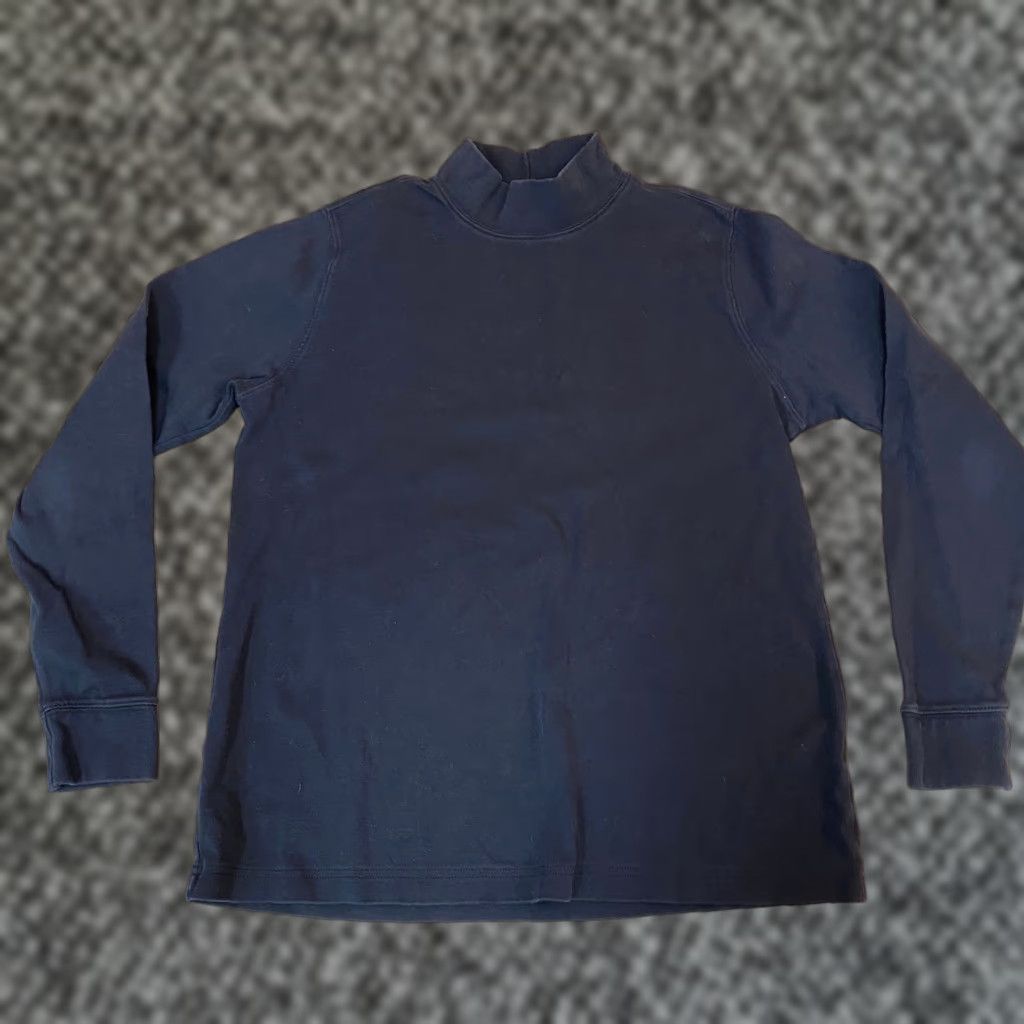 Lands' End Lands' End Black Mock Neck Long Sleeve Top Shirt Womens 6-8 Cotton Blend Size S / US 4 / IT 40 - 1 Thumbnail