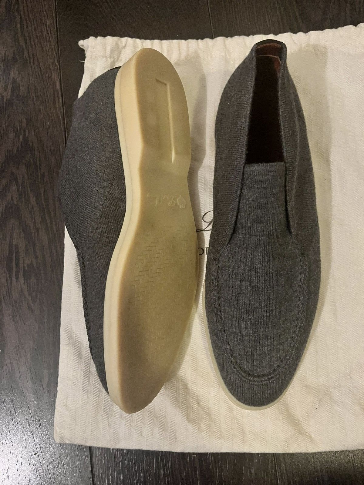 Loro Piana Loro Piana Grey Knit Open Walks size uk 6.5 Size US 6.5 / EU 39-40 - 2 Thumbnail