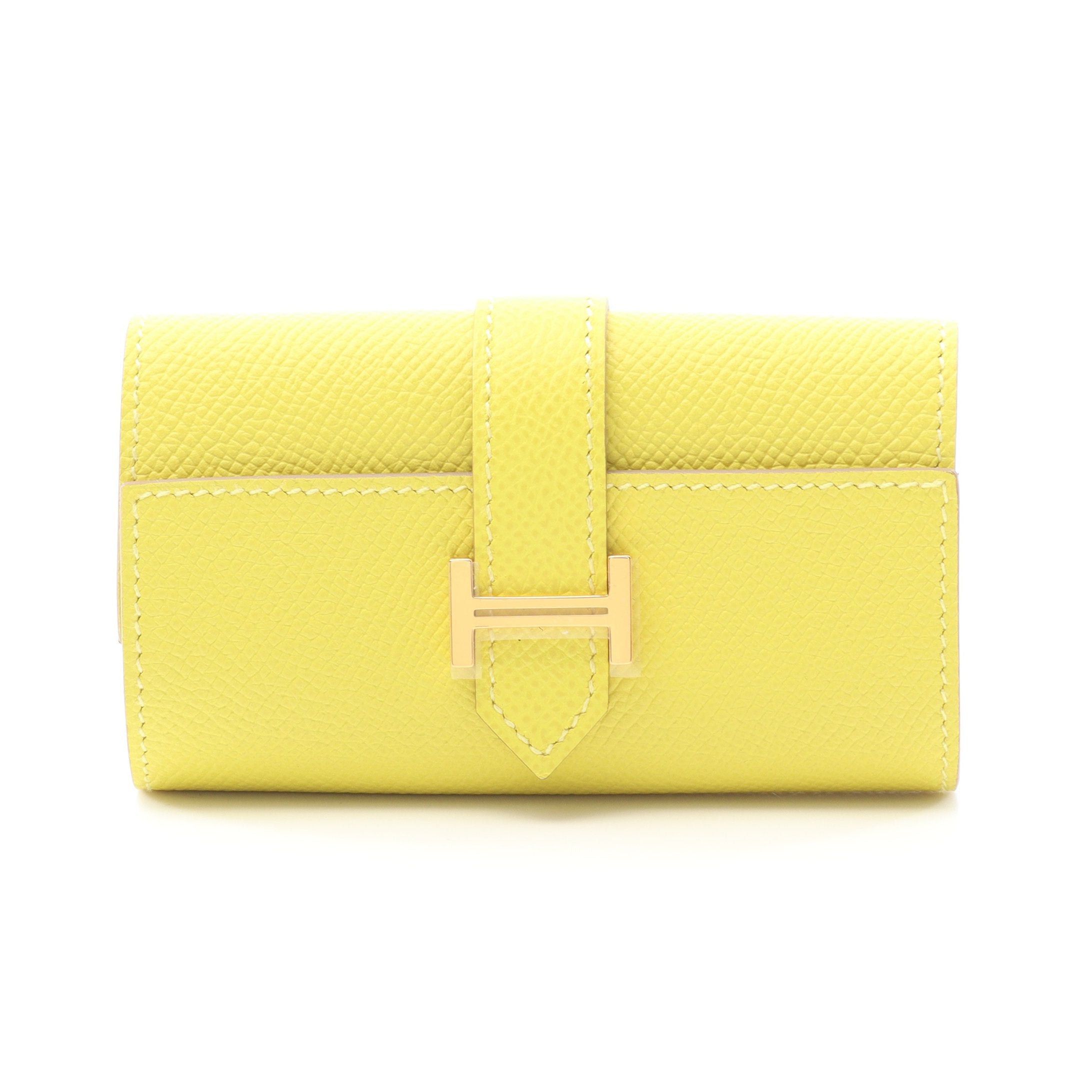 Hermes Hermes Bearn Jaune Naple 4 Ring Chain Key Case Veau Epsom Yellow Gold Hardware U Stamp Size ONE SIZE - 1 Thumbnail