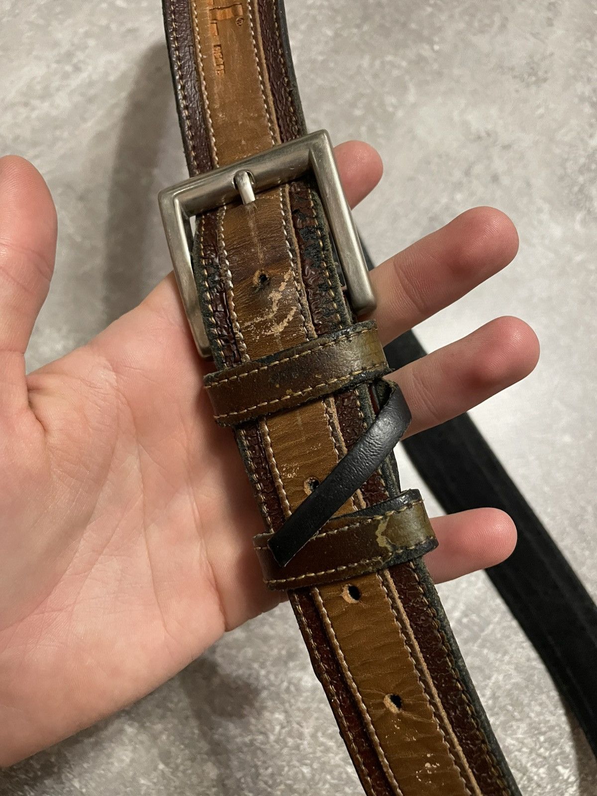 Diesel Vintage Diesel Leather Belt Y2K Size ONE SIZE - 6 Thumbnail