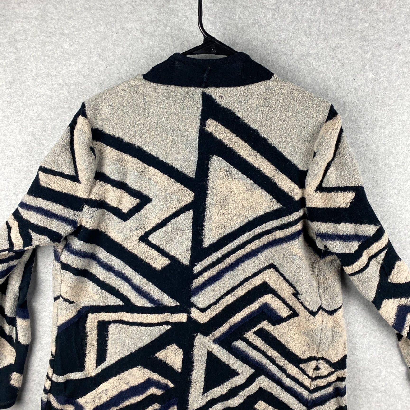 Lucky Brand Lucky Brand Cardigan Sweater Womens L Multicolor Geometric Open Front Round Neck Long Sleeve Pullover Regular Fit Machine Washable Size L / US 10 / IT 46 - 6 Thumbnail