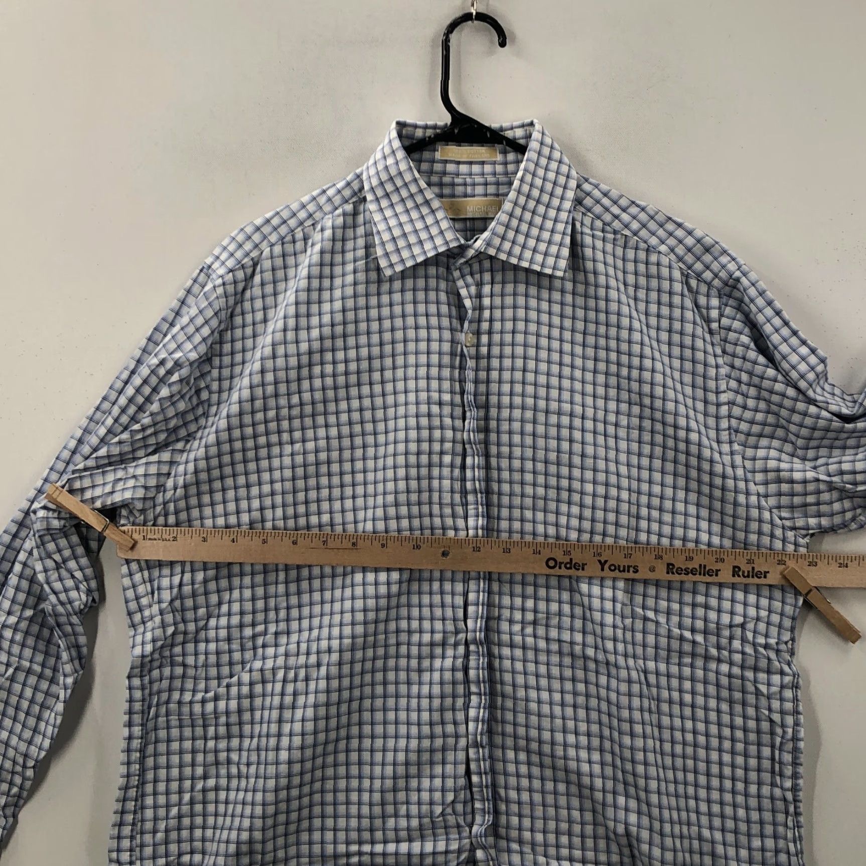 Michael Kors Michael Kors Multicolor Long Sleeve Button-Up Shirt Mens 16.5 Regular Cotton Check 46 in Chest Size US L / EU 52-54 / 3 - 6 Thumbnail