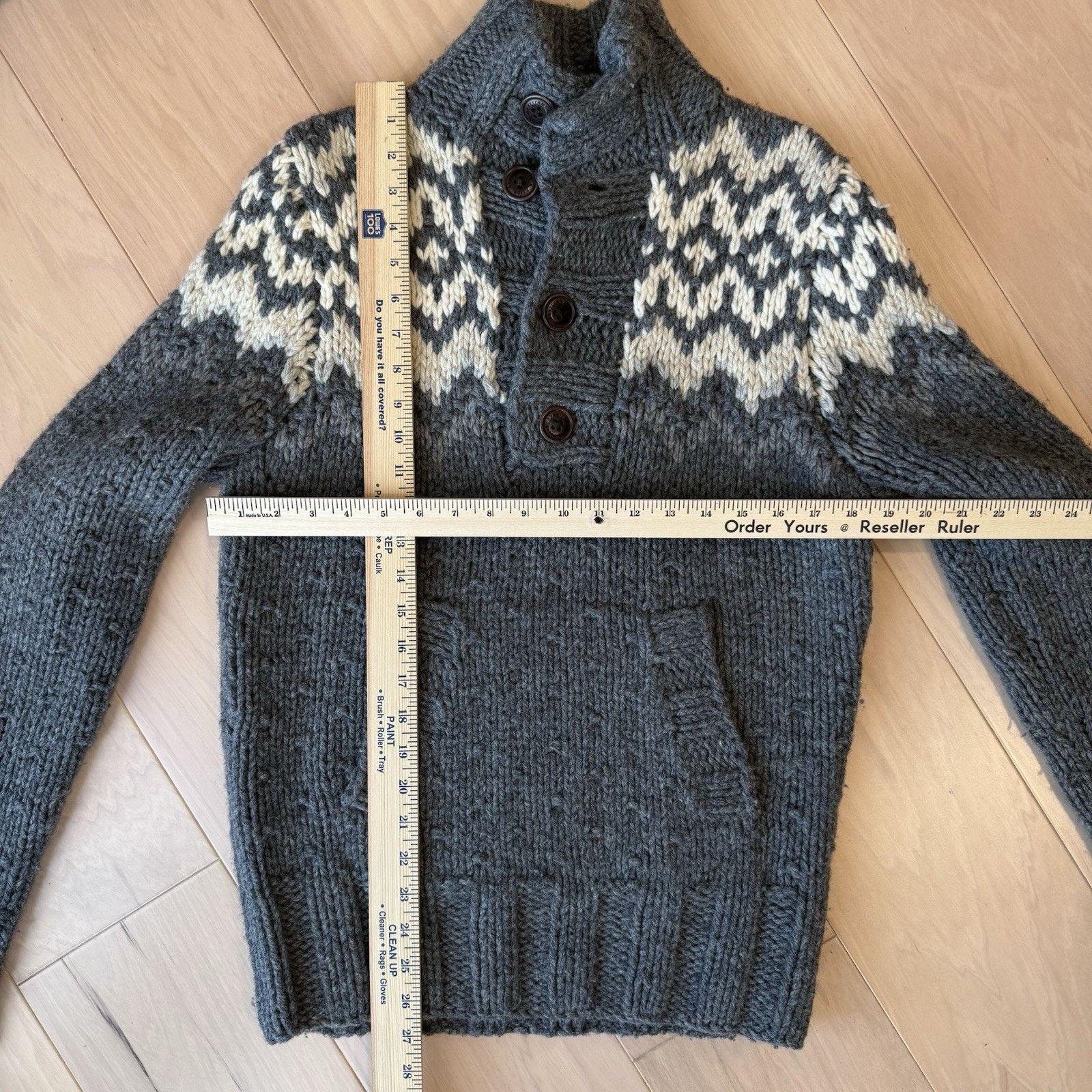 Abercrombie & Fitch Vintage Abercrombie & Fitch Sweater Medium Gray Fair Isle Size US M / EU 48-50 / 2 - 3 Thumbnail