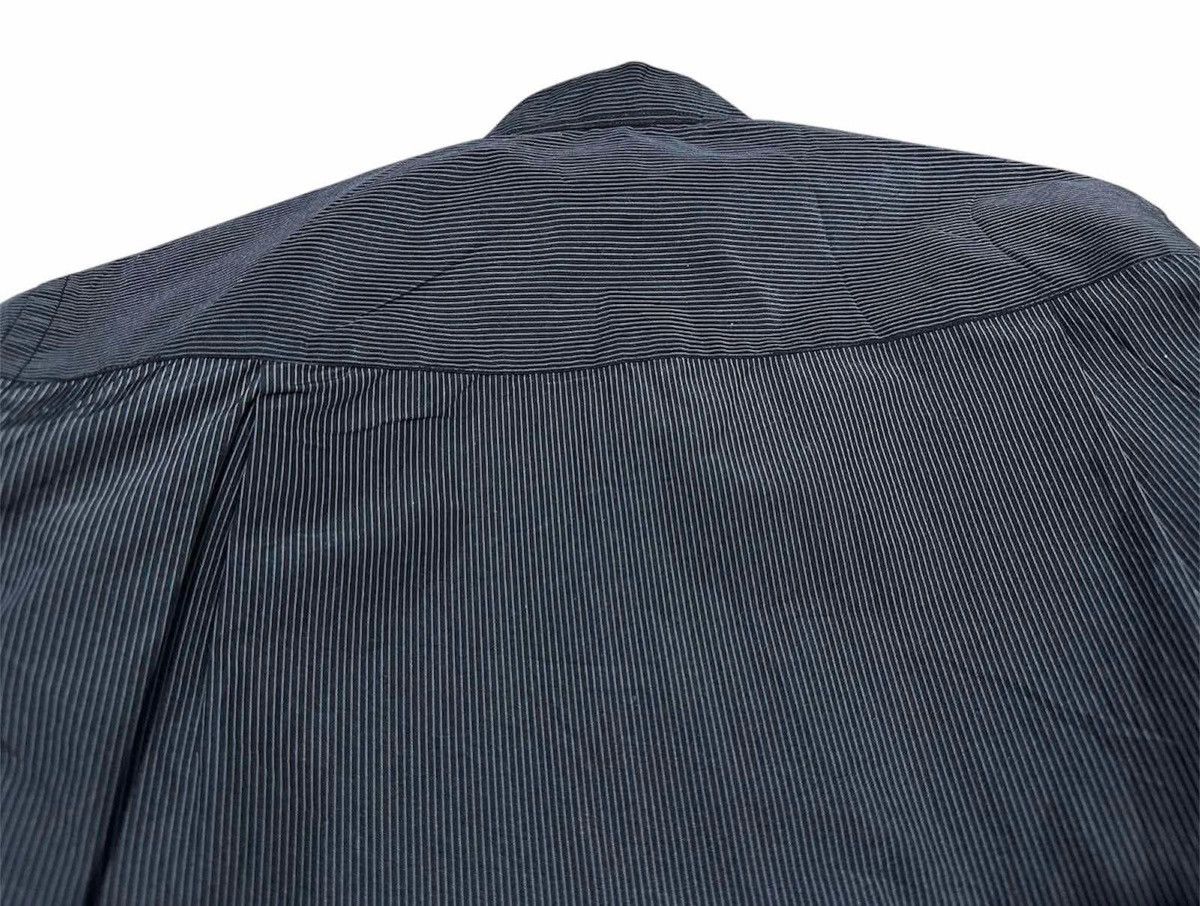 Kansai Yamamoto 🔥Vintage Kansai Yamamoto Black Striped Band Collar Shirt Size US M / EU 48-50 / 2 - 13 Thumbnail
