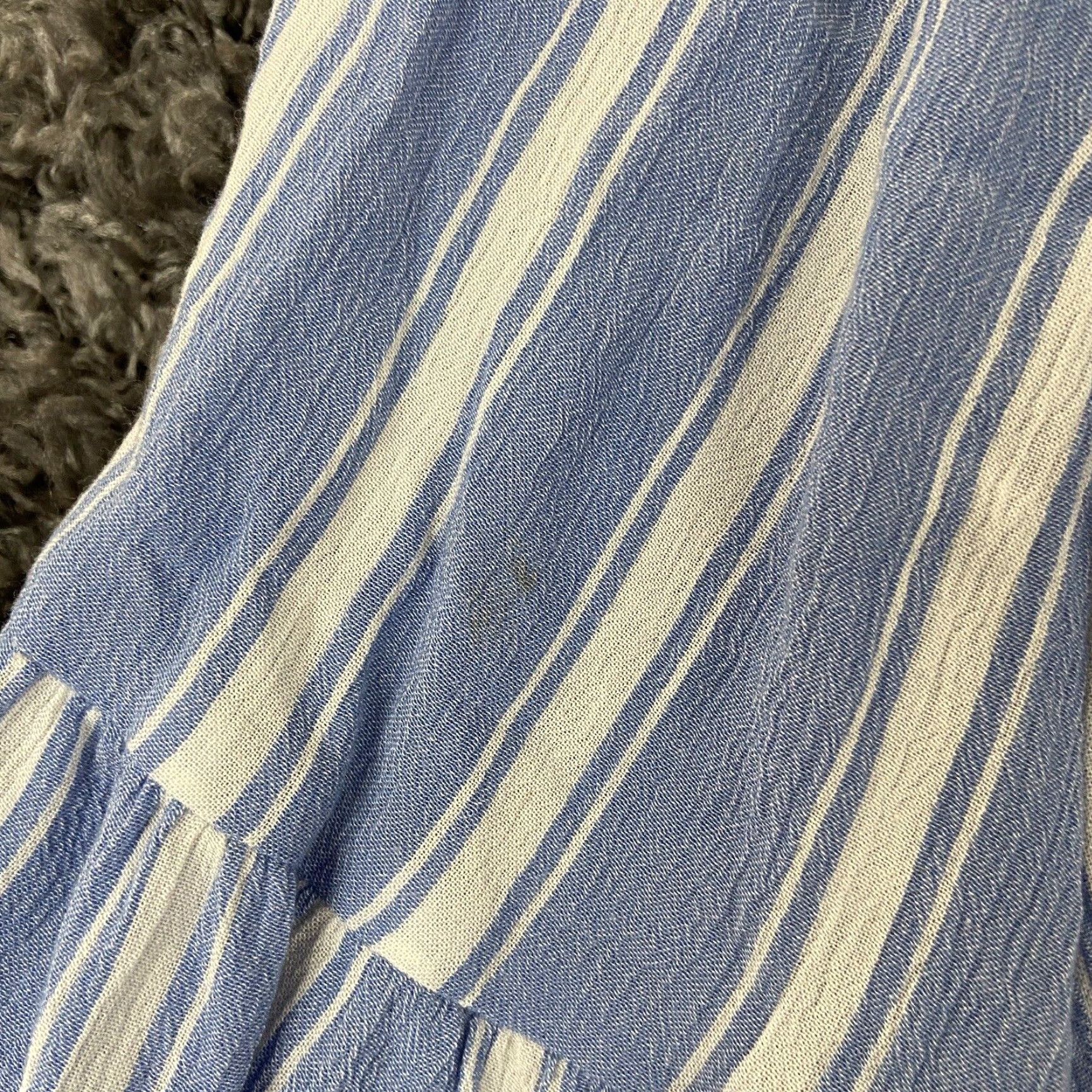 American Eagle Outfitters American Eagle Cropped Stripe Tie Front Bell Sleeves V Neck Woman’s Top Size S Size S / US 4 / IT 40 - 6 Thumbnail