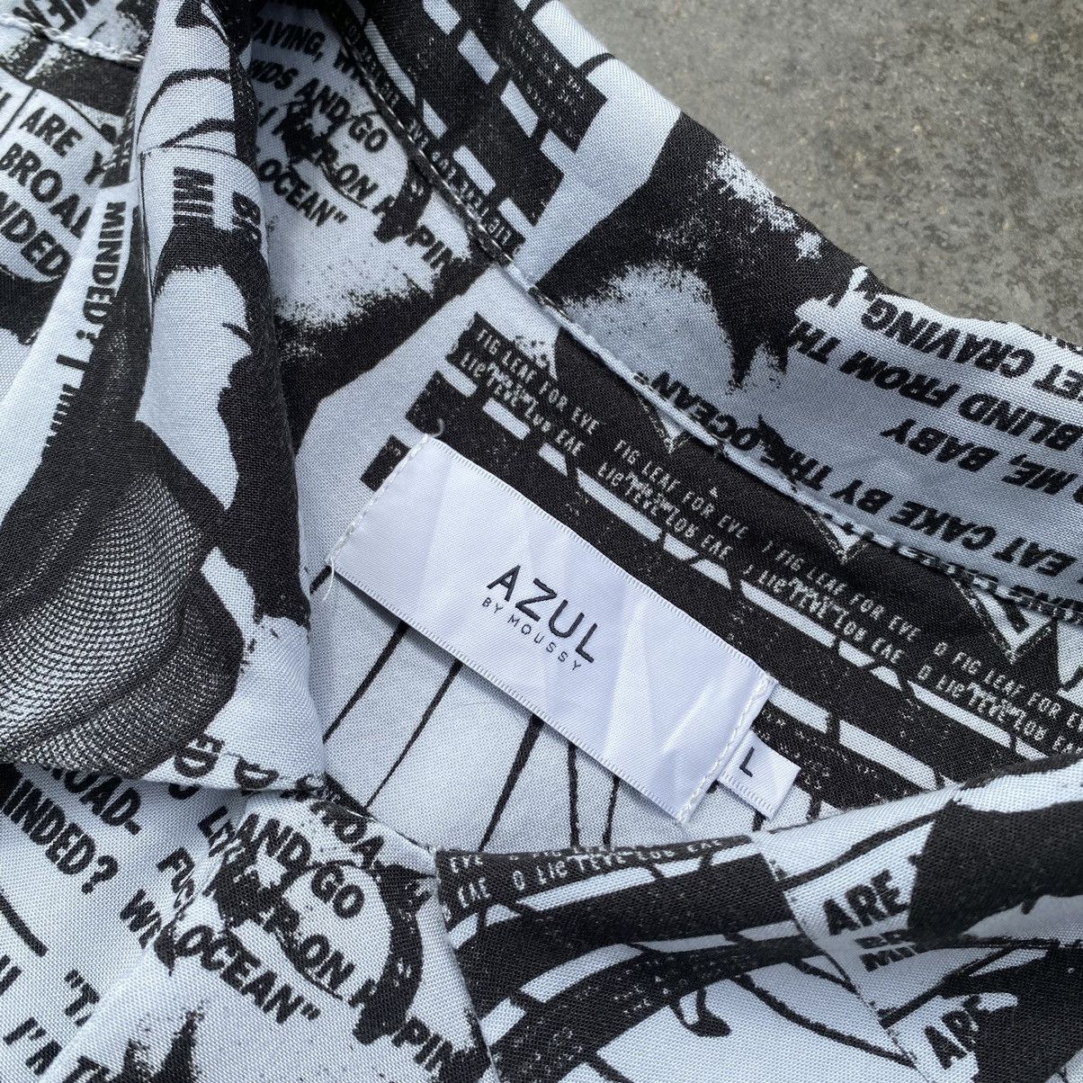 Japanese Brand Vintage Azul By Moussy Porn Button Ups Rayon Shirt Size US L / EU 52-54 / 3 - 7 Thumbnail