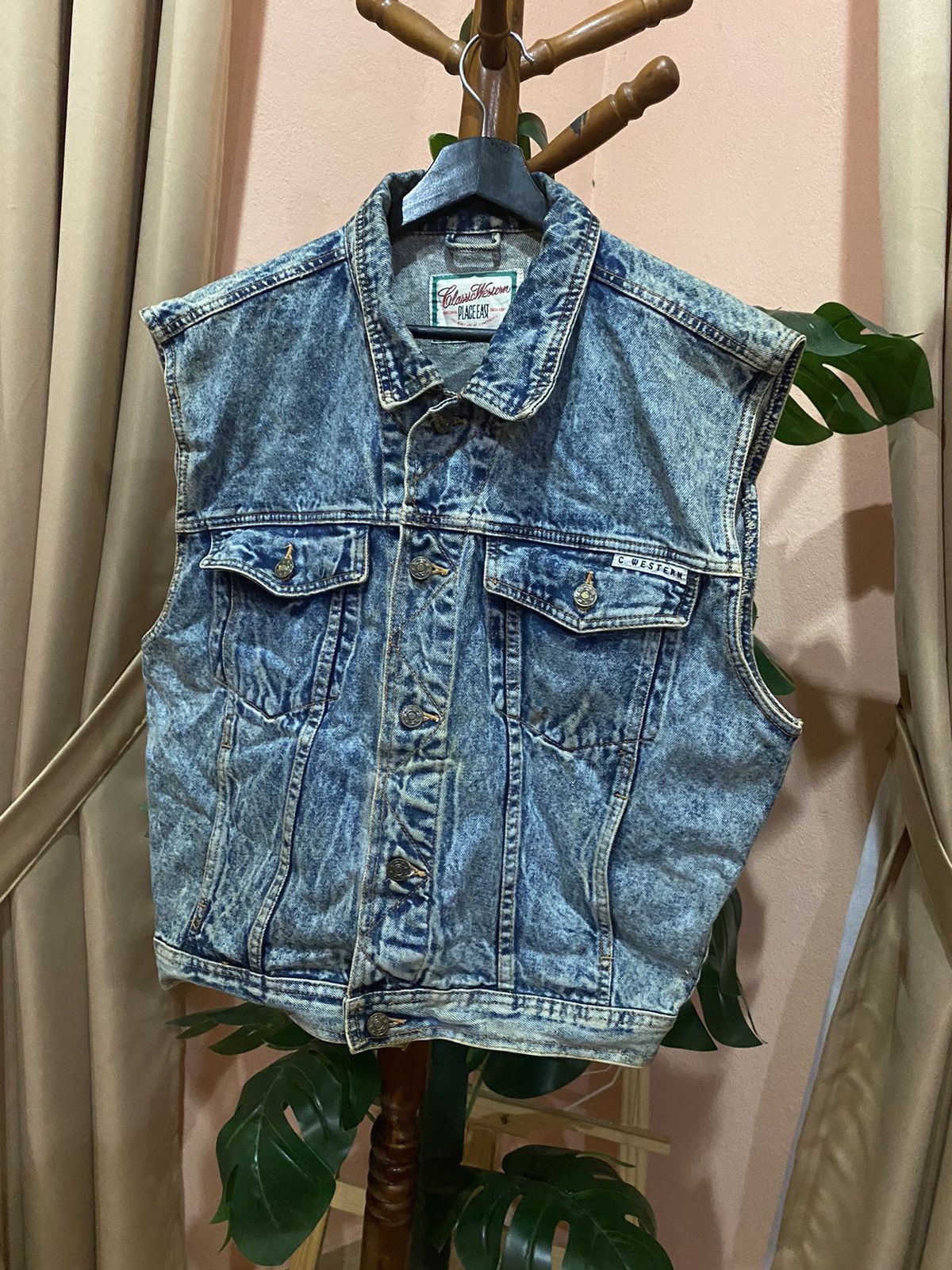 Other VINTAGE 80S CLASSIC WESTERN STONEWASHED DENIM JACKET Size US L / EU 52-54 / 3 - 4 Thumbnail