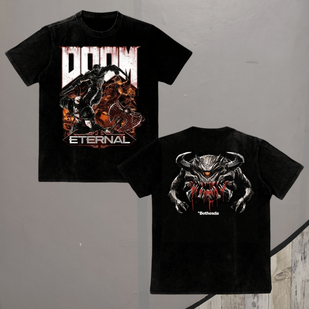 Playstation DOOM - ETERNAL "Bethesda" T-shirt Size US XL / EU 56 / 4 - 3 Thumbnail