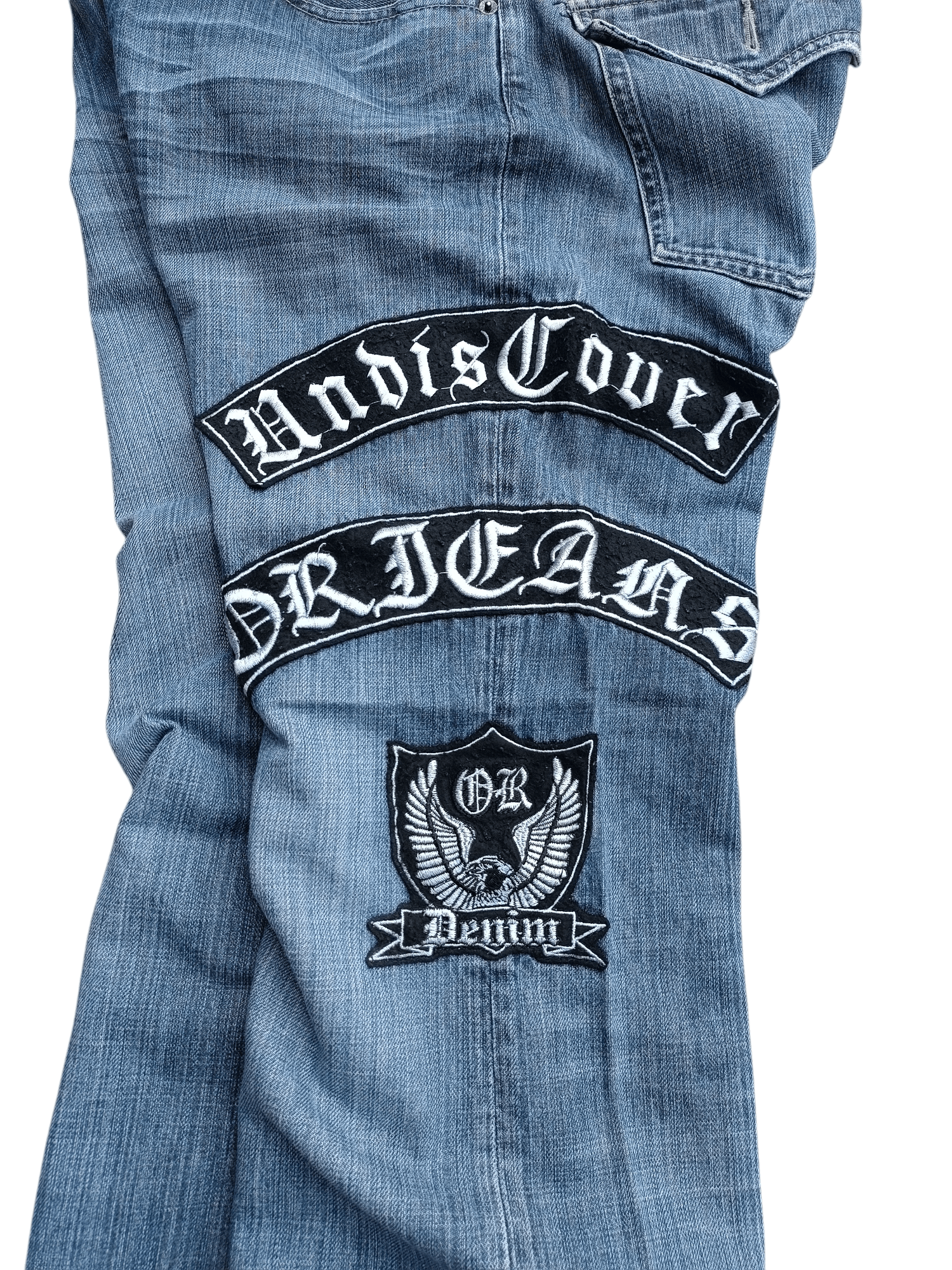 Japanese Brand FLARED RARE❤️‍🔥SORRIDERE RIPPED PATCHWORK JEANS Size US 36 / EU 52 - 15 Thumbnail