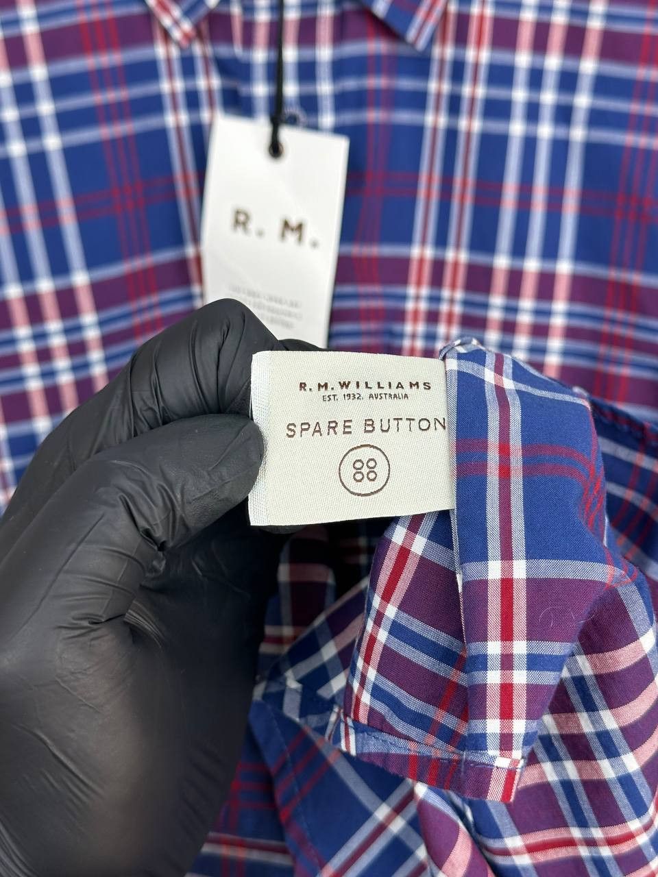 R.M. Williams NWT R.M. Williams Collins Button Up Shirt Check LS Point Size US L / EU 52-54 / 3 - 17 Thumbnail