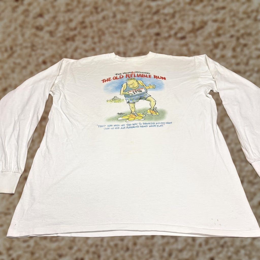 Vintage VINTAGE All Sport Shirt Mens XL White Long Sleeve 1996 Old Reliable Run 90s Crew Neck"} Size US XL / EU 56 / 4 - 1 Thumbnail