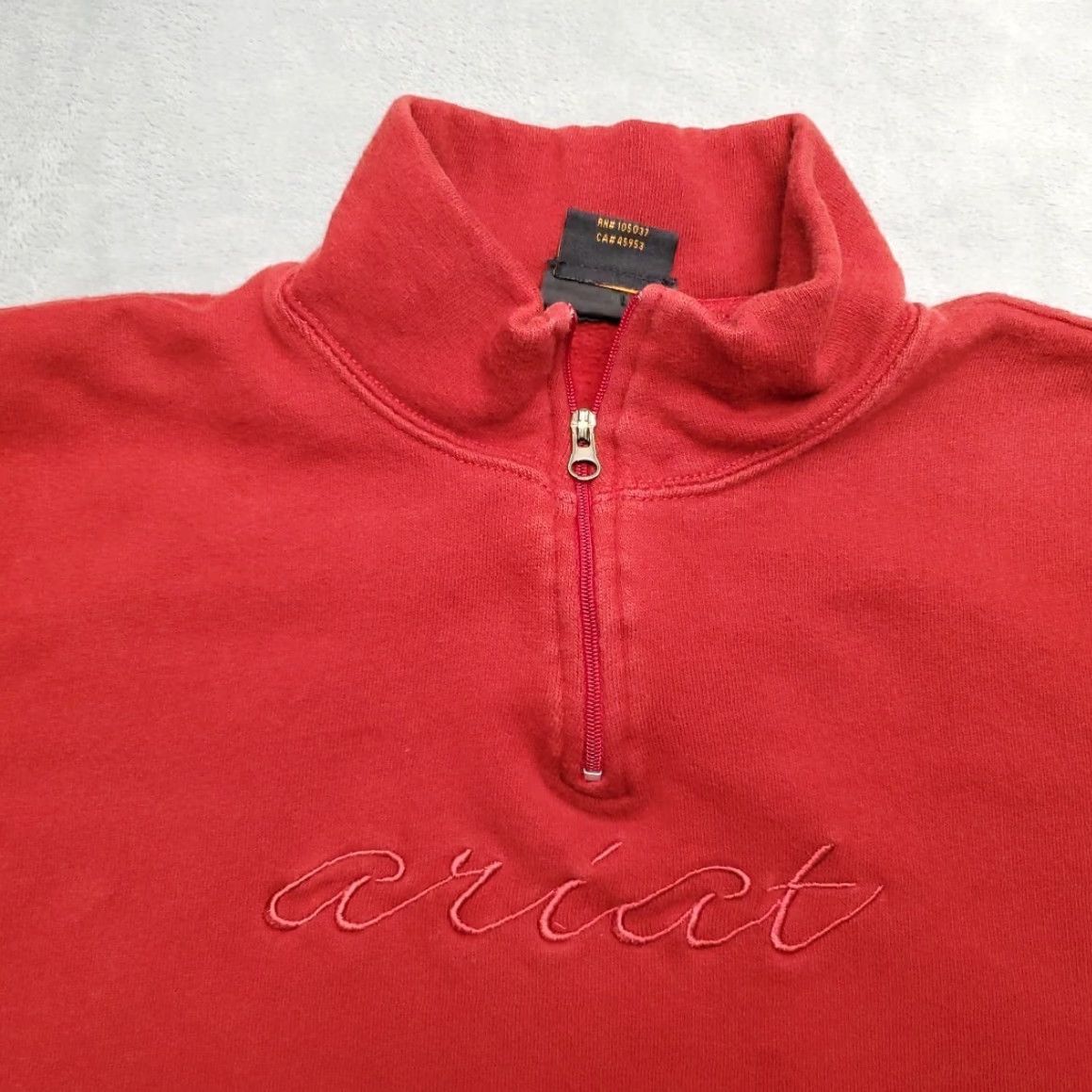 Ariat Ariat Shirt Womens S Red 1/4 Zip Fleece Sweatshirt Western Embroidered Logo Shirt Women S Red 1/4 Zip Fleece Sweatshirt Western Embroidered Logo Size S / US 4 / IT 40 - 4 Thumbnail