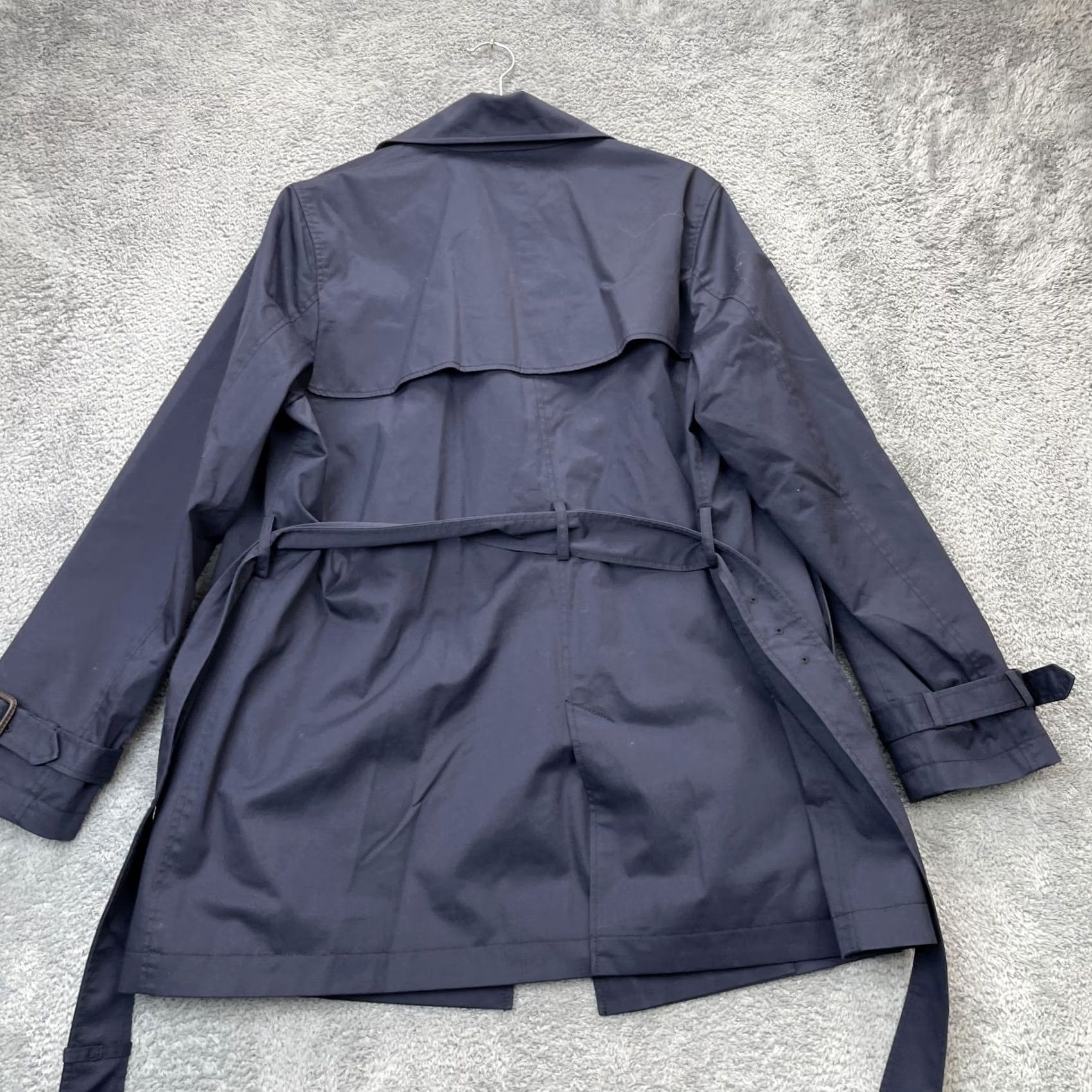 Uniqlo VINTAGE Uniqlo Jacket Womens Extra Large Blue Trench Coat Double Breasted Belted Waist Size XL / US 12-14 / IT 48-50 - 2 Thumbnail