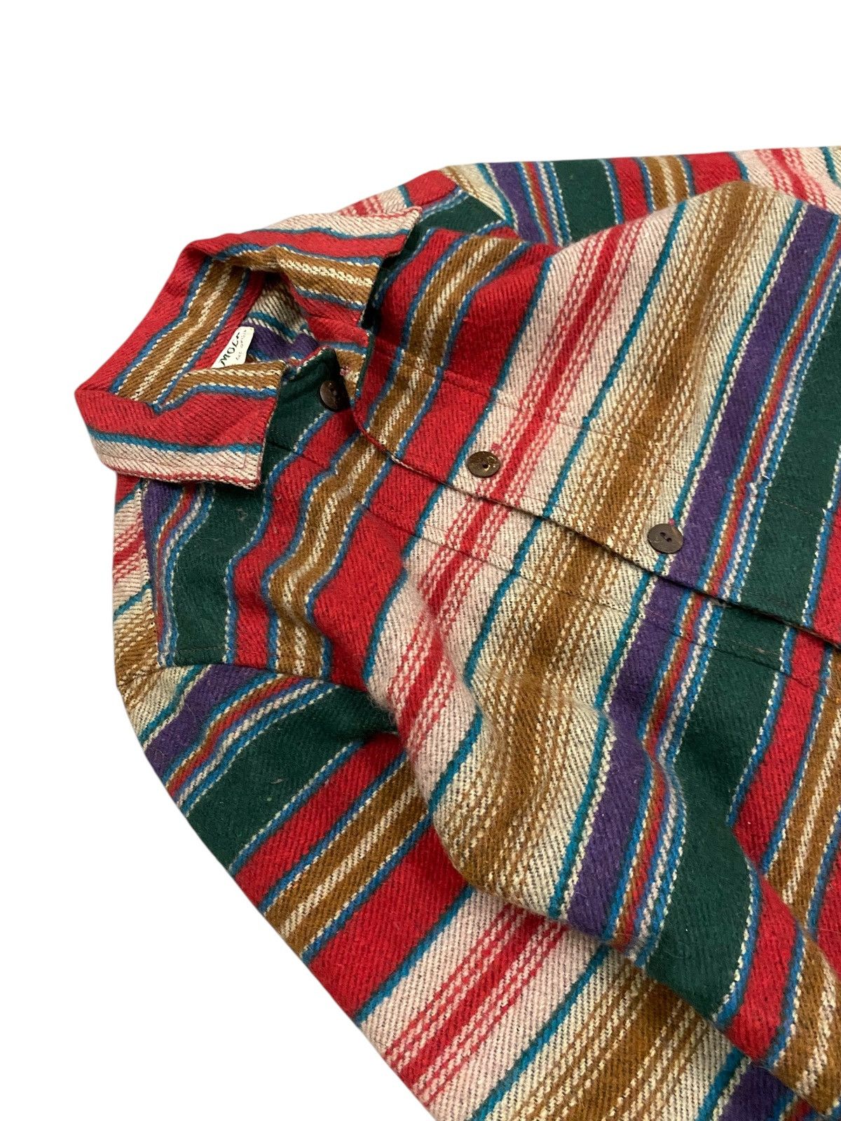 Japanese Brand Vtg Mola Wool Jacket Multicolour Button Up Size US S / EU 44-46 / 1 - 5 Thumbnail