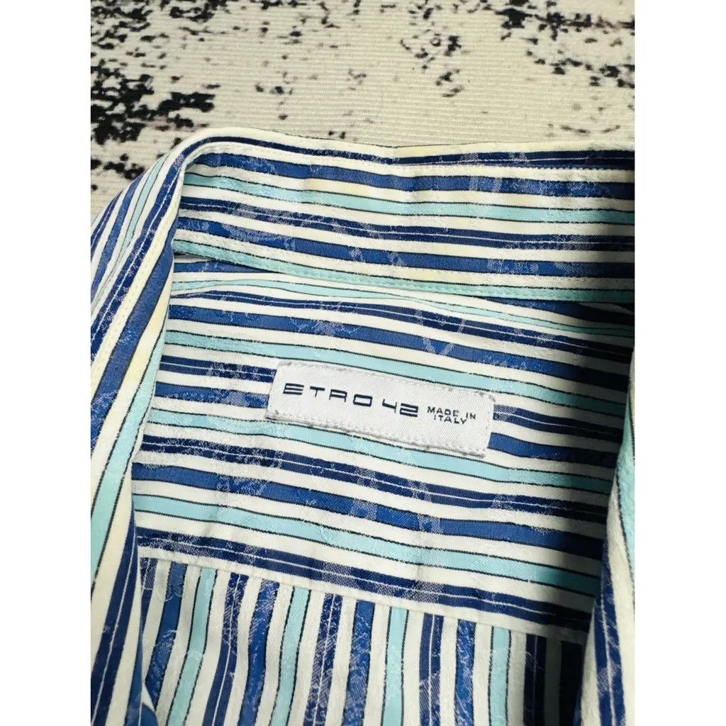 Etro Etro Shirt Blue Size M Size US L / EU 52-54 / 3 - 5 Thumbnail