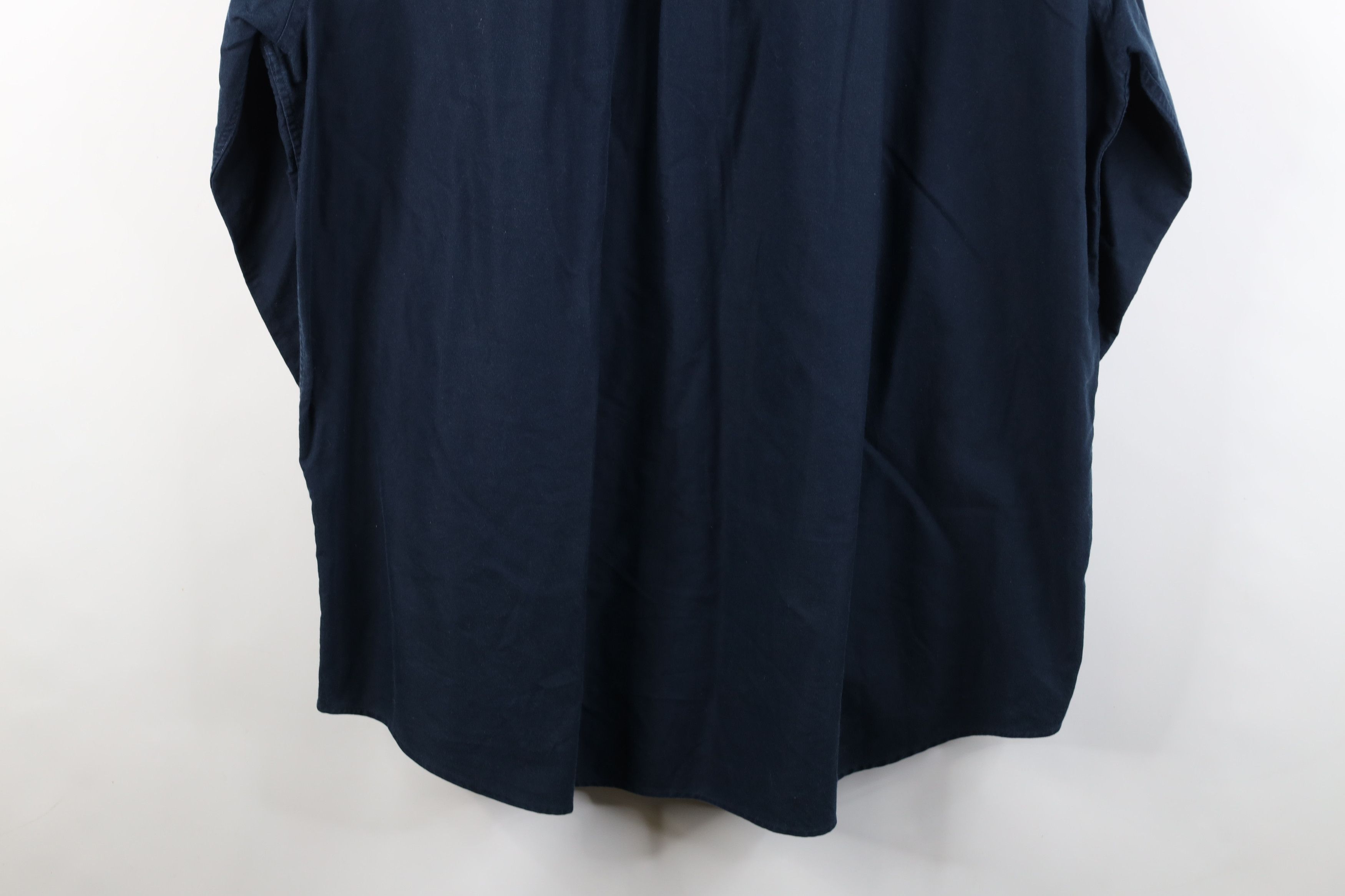 Vintage Vintage 90s Streetwear Collared Button Down Shirt Navy Blue Size US XXL / EU 58 / 5 - 12 Thumbnail