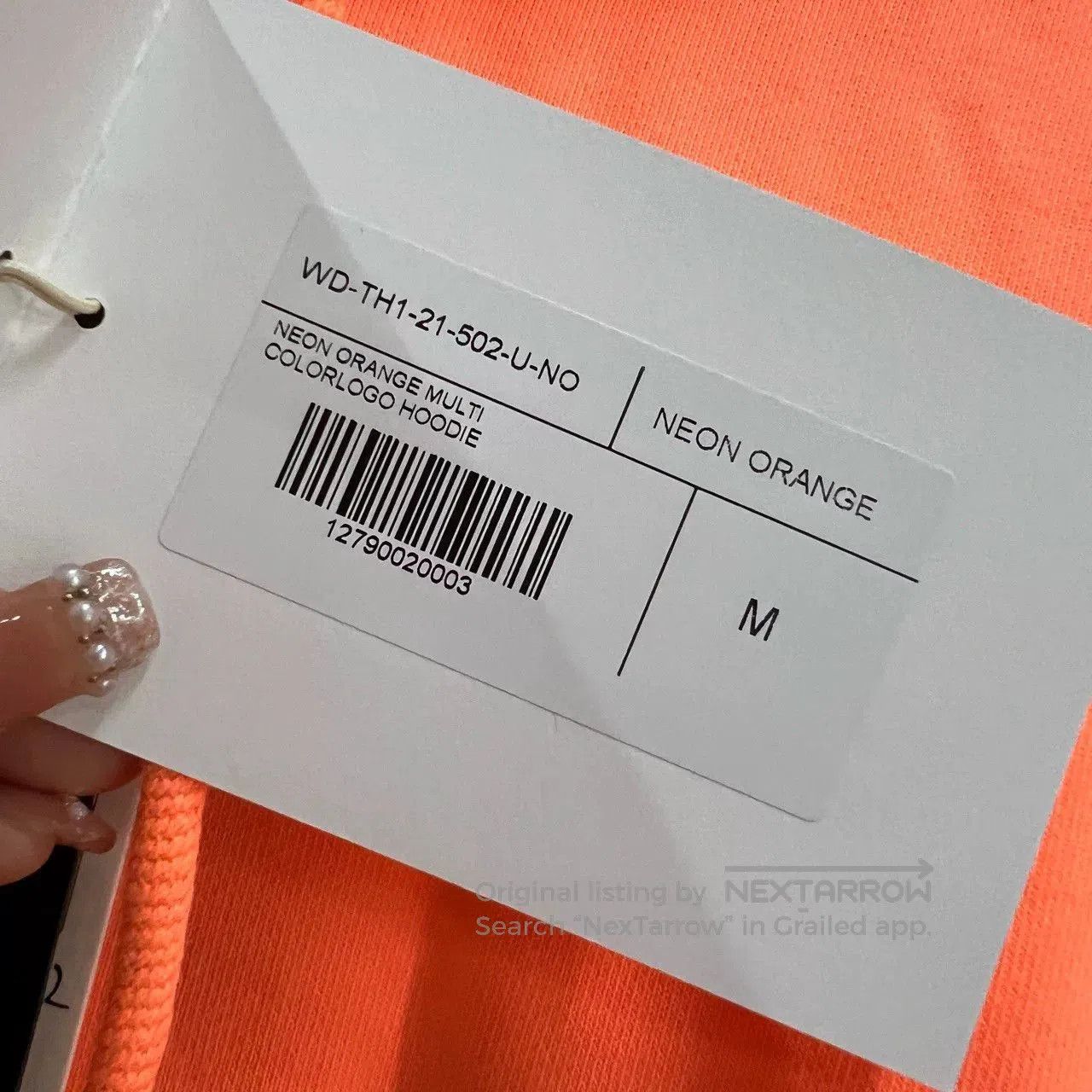 WE11DONE WE11DONE Orange Logo Hooded Sweatshirt. Size US S / EU 44-46 / 1 - 5 Thumbnail