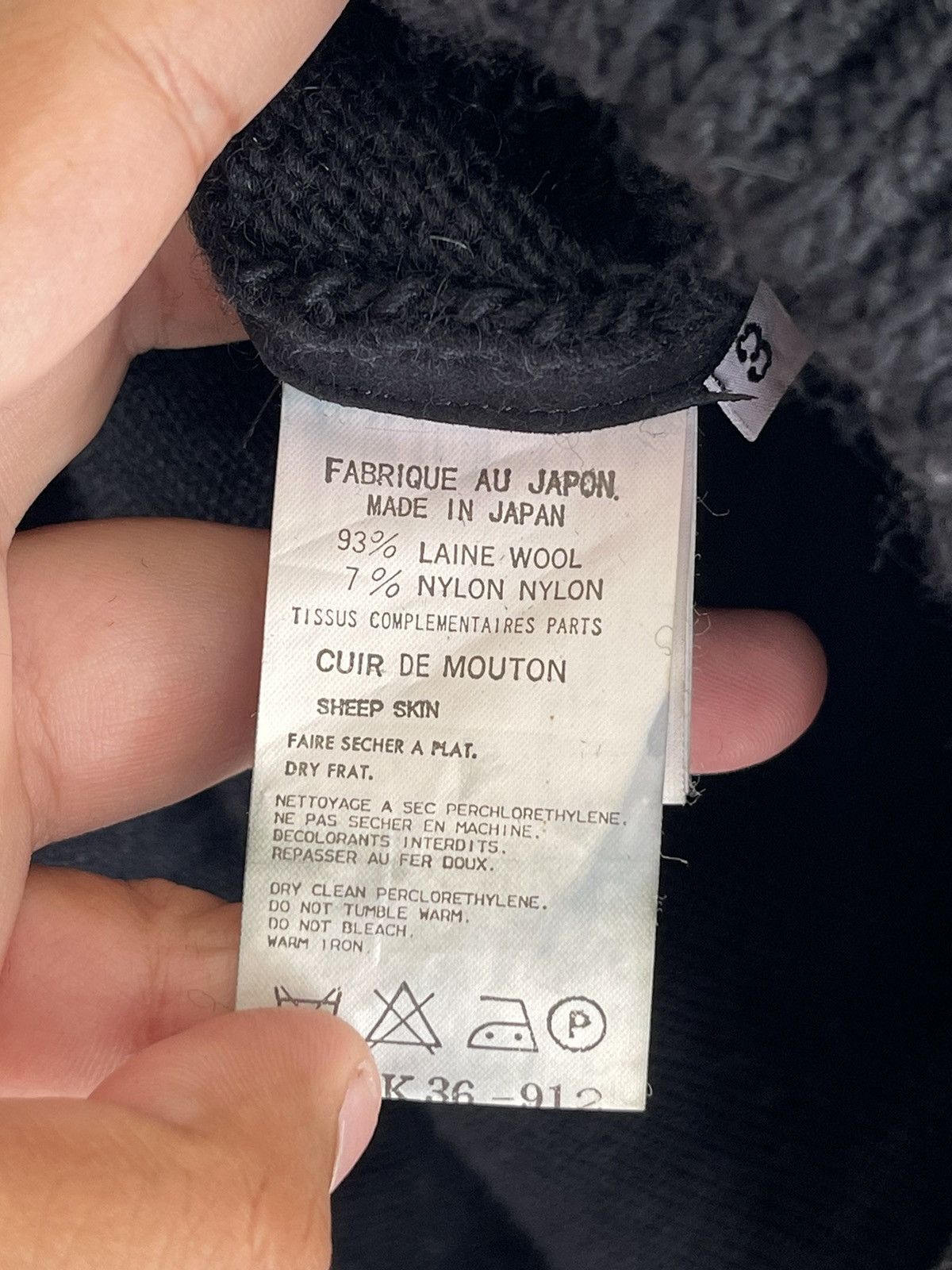 Yohji Yamamoto Yohji Yamamoto Pour Homme Geometric Knit Full Zip Wool Size US L / EU 52-54 / 3 - 7 Thumbnail