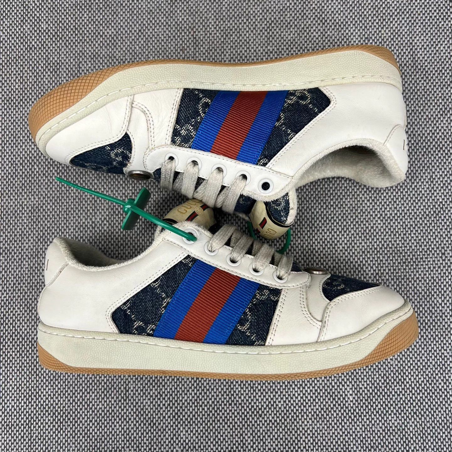 Gucci Gucci Ace Distressed Enamel Red Blue Sneakers Women's 35.5 Size US 4.5 / IT 34.5 - 2 Thumbnail